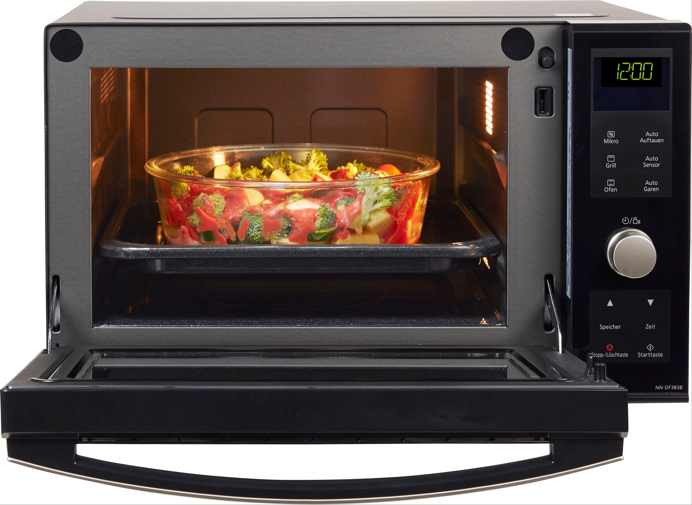 Panasonic Mikrowelle »NN-DF383BGPG«, Grill-Ober-/Unterhitze, 1000 W mit 3 Jahren XXL Garantie ...