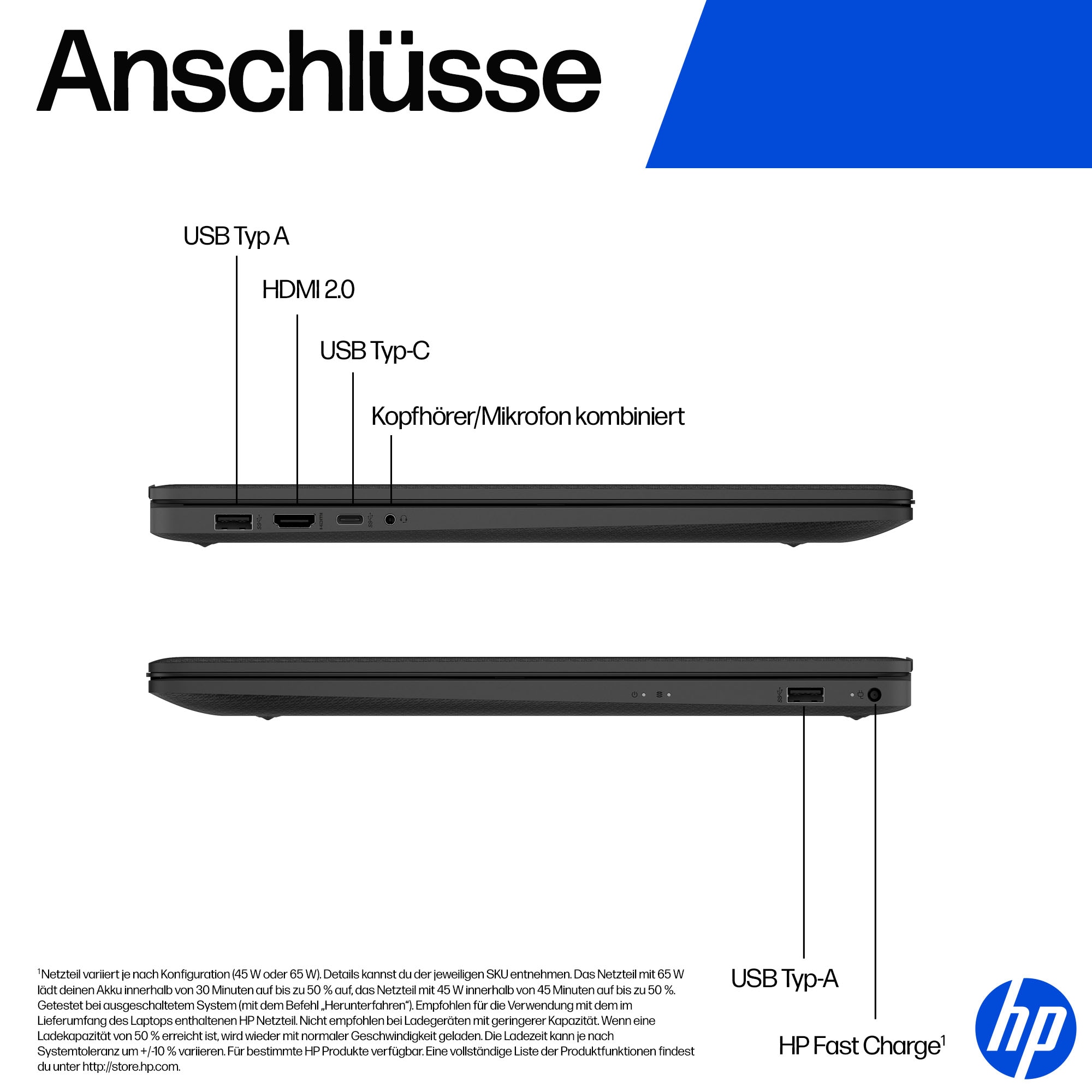 HP Notebook »17-cp2237ng«, 43,9 cm, / 17,3 Zoll, AMD, Ryzen 3, Radeon Graphics, 512 GB SSD