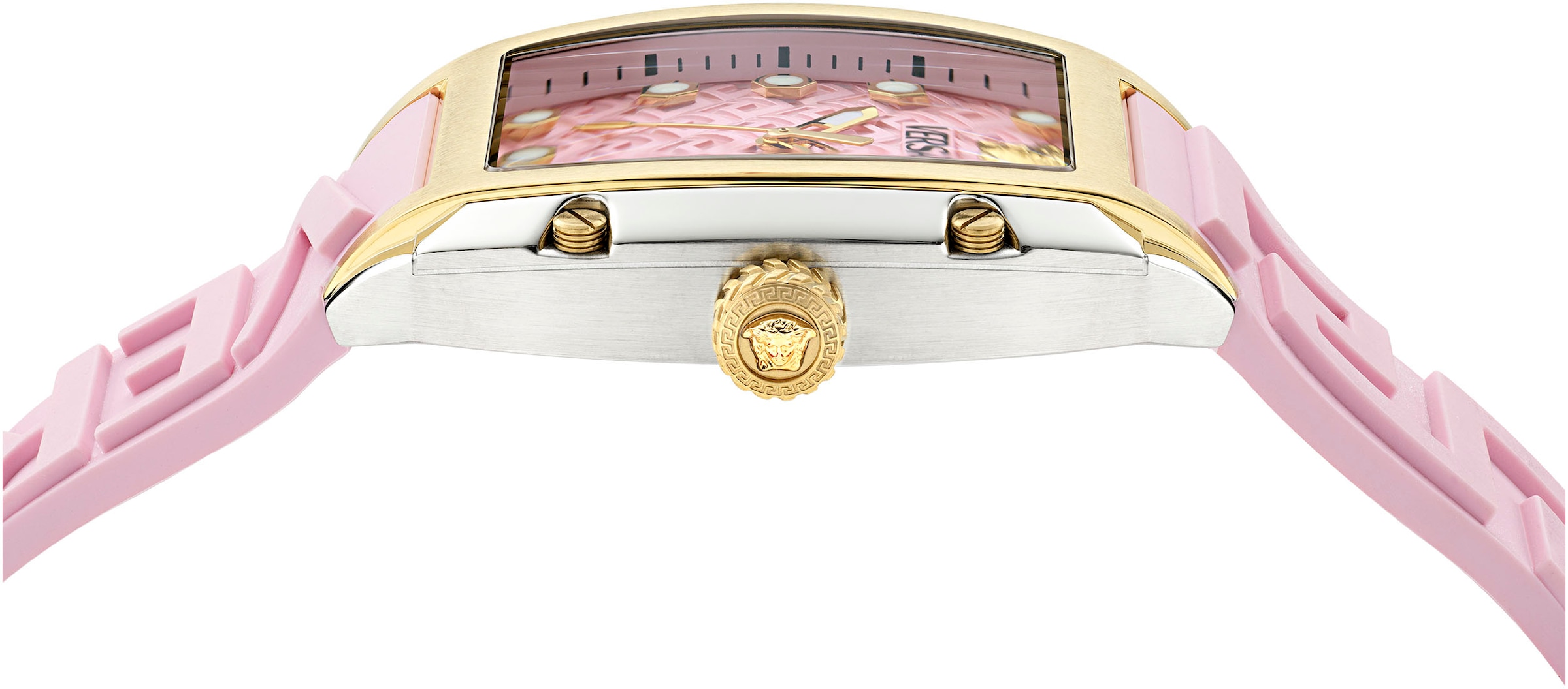 Versace Quarzuhr »DOMINUS LADY«, Armbanduhr, Damenuhr, Saphirglas, Swiss Made, Leuchtindizes, analog