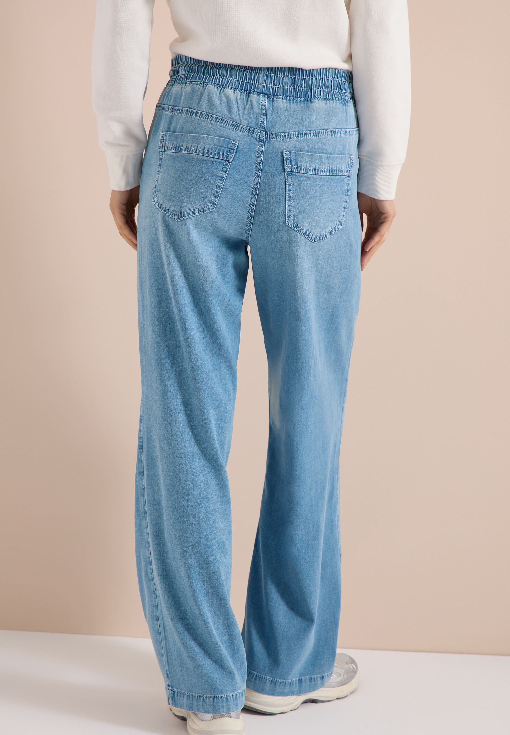 Cecil Loose-fit-Jeans »Style Neele« mit elastischem Bund und Kordelzug
