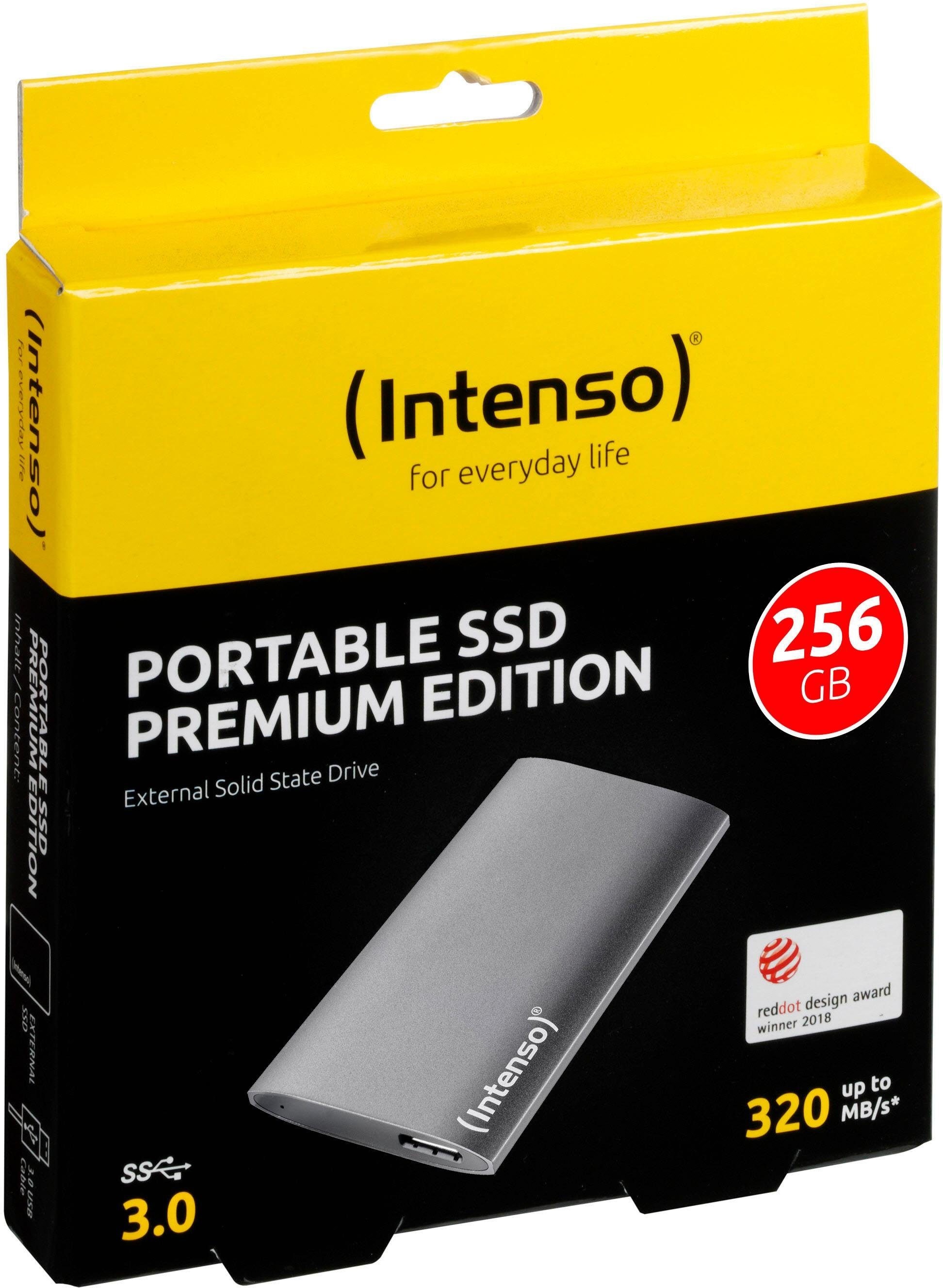 Intenso externe SSD »Portable SSD Premium«, 1,8 Zoll, Anschluss USB 3.0, Aluminium extra Slim