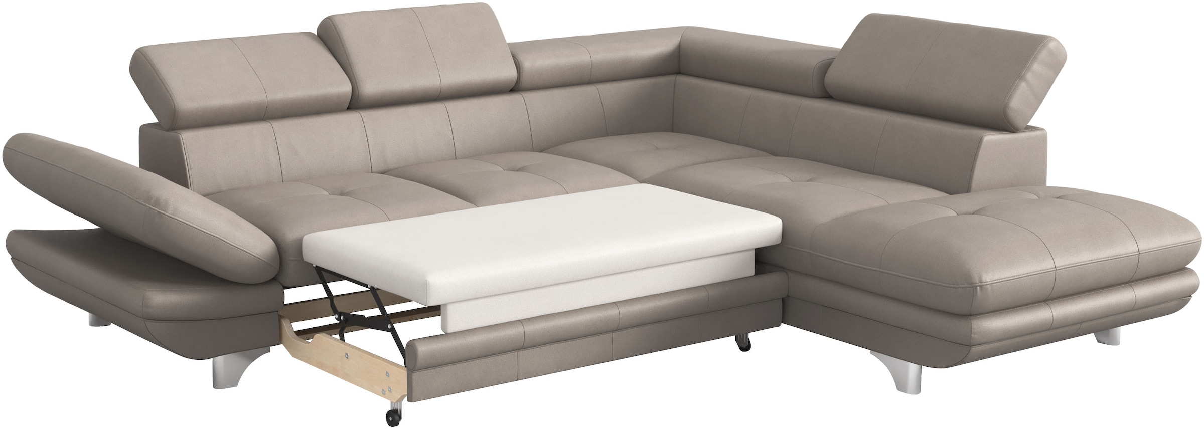 COTTA Ecksofa »Enterprise L-Form«, mit Arm- & Kopfteilverstellung, wahlweise mit Bettfunktion