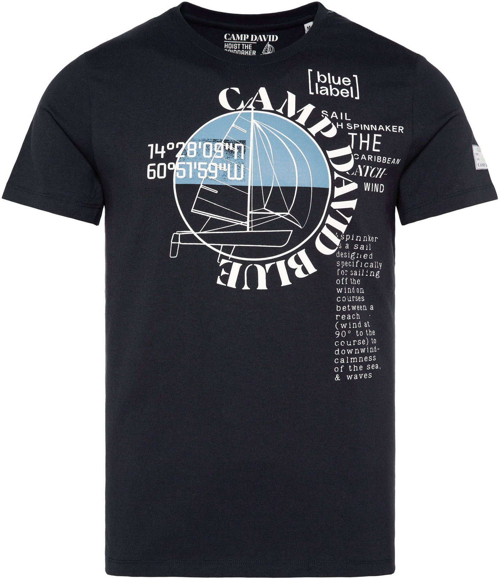 CAMP DAVID T-Shirt, mit Wording-Prints