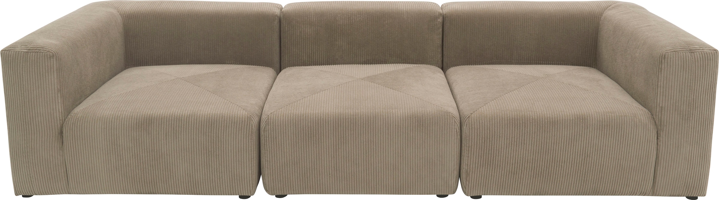RAUM.ID Big-Sofa »Gerrid«, Cord-Bezug, bestehend aus Modulen: 2 Eck- und ein Mittelelement