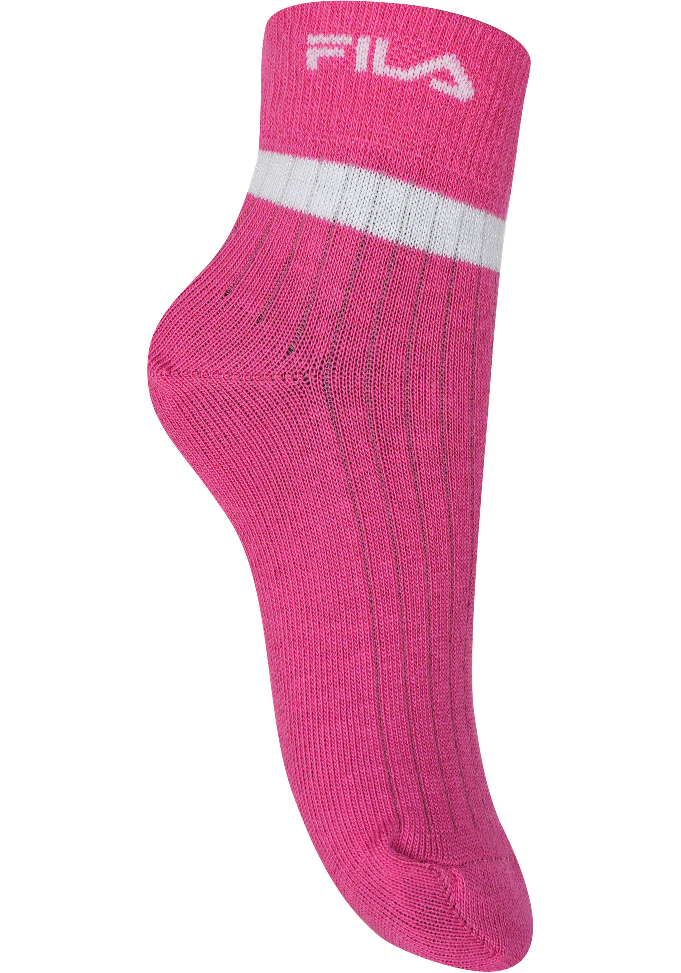 Fila Kurzsocken »JUNIOR GIRL QUARTER SOCKS«, (6 Paar), schlichtes Design mit dezentem Logo, feine Rippenstruktur