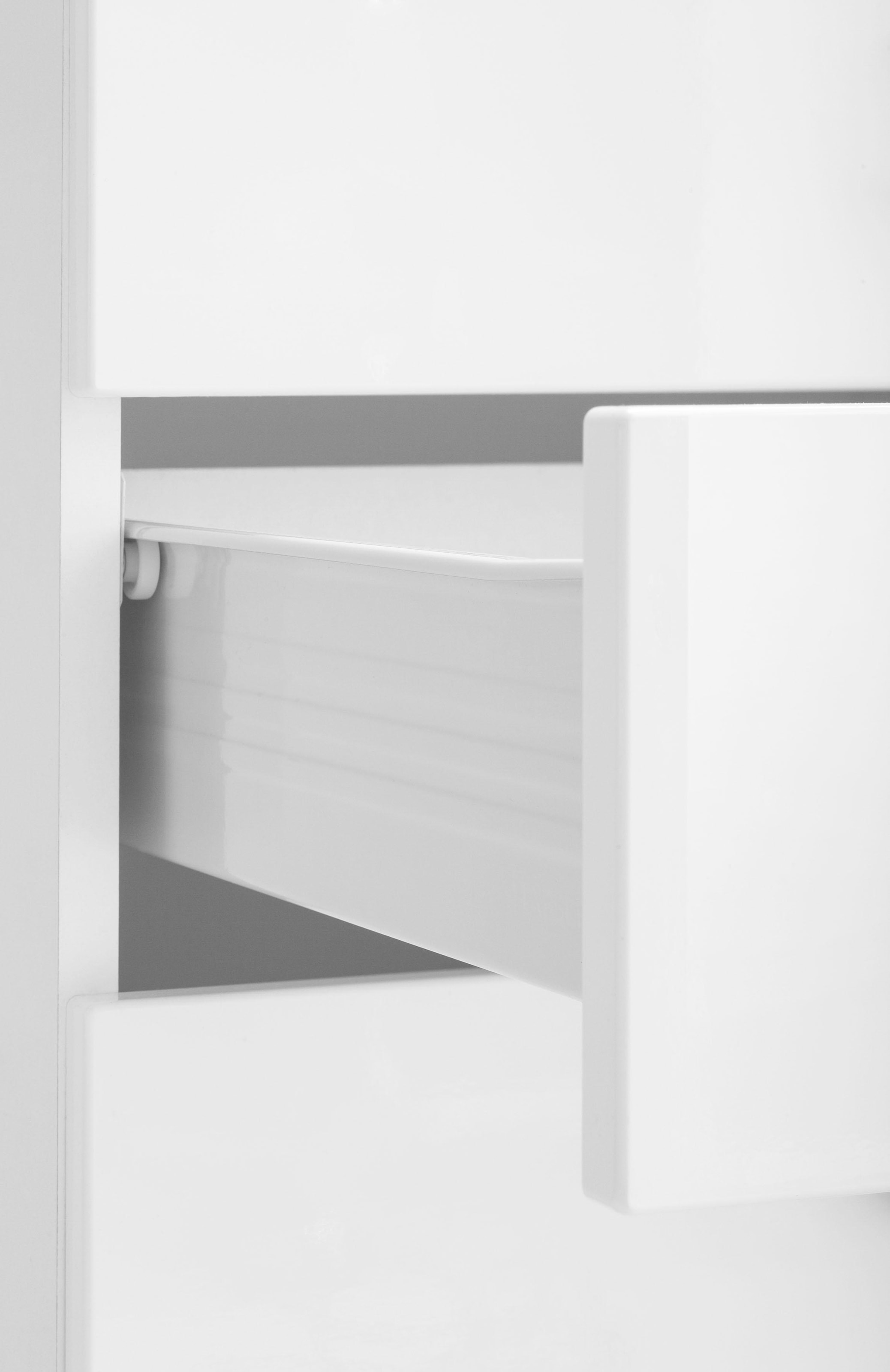 KOCHSTATION Kochfeldumbauschrank »KS-Tulsa« 80 cm breit, 2 Schubladen, 1 großer Auszug, schwarzer Metallgriff