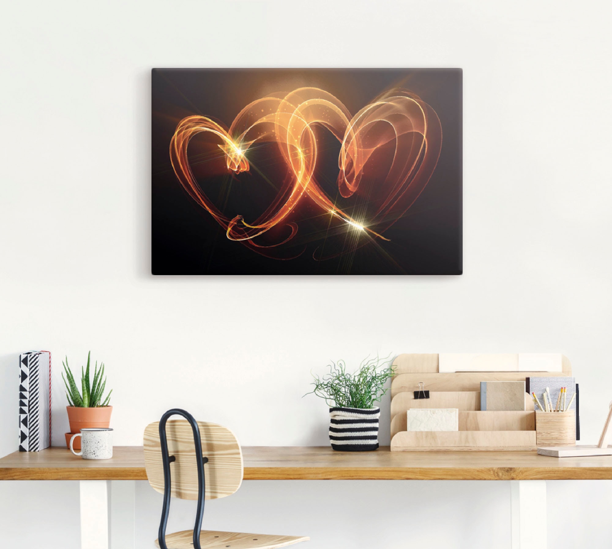 Artland »Verbundenheit« Herzen 1 Stk. tlg. auf Holzrahmen gespannt