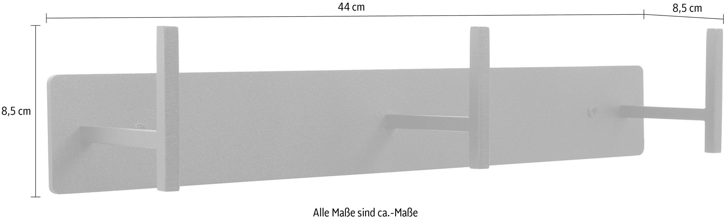 Spinder Design Garderobenhaken »CHAPMAN 3«, (1 St.), Wandgarderobe aus Stahl mit 3 Haken