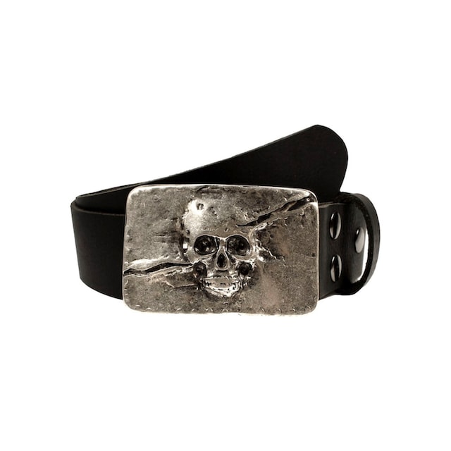 RETTUNGSRING by showroom 019° Ledergürtel, mit austauschbarer Schließe  »Totenkopf Silber« kaufen | UNIVERSAL