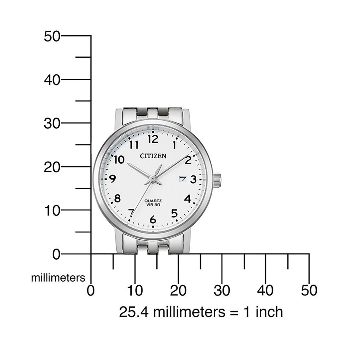 Citizen Quarzuhr »EU6090-54A«, Armbanduhr, Damenuhr, Edelstahlarmband, Datum