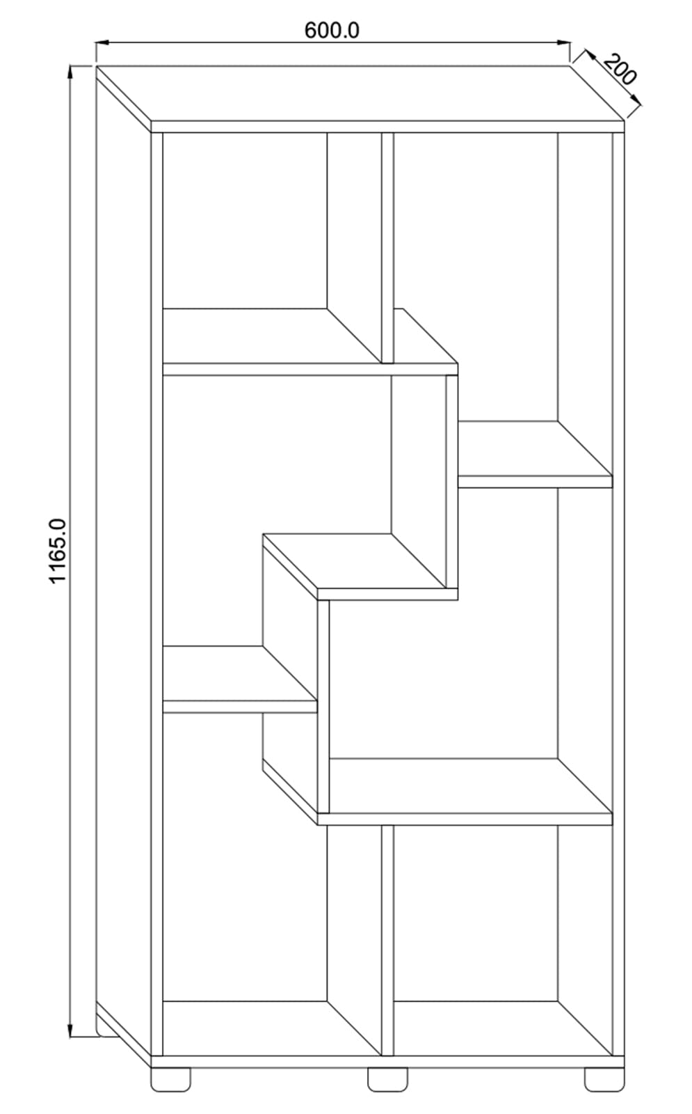 VCM Kommode »Holz Sideboard Regal Raumteiler Kommode Pintal« 1 Stk. tlg.