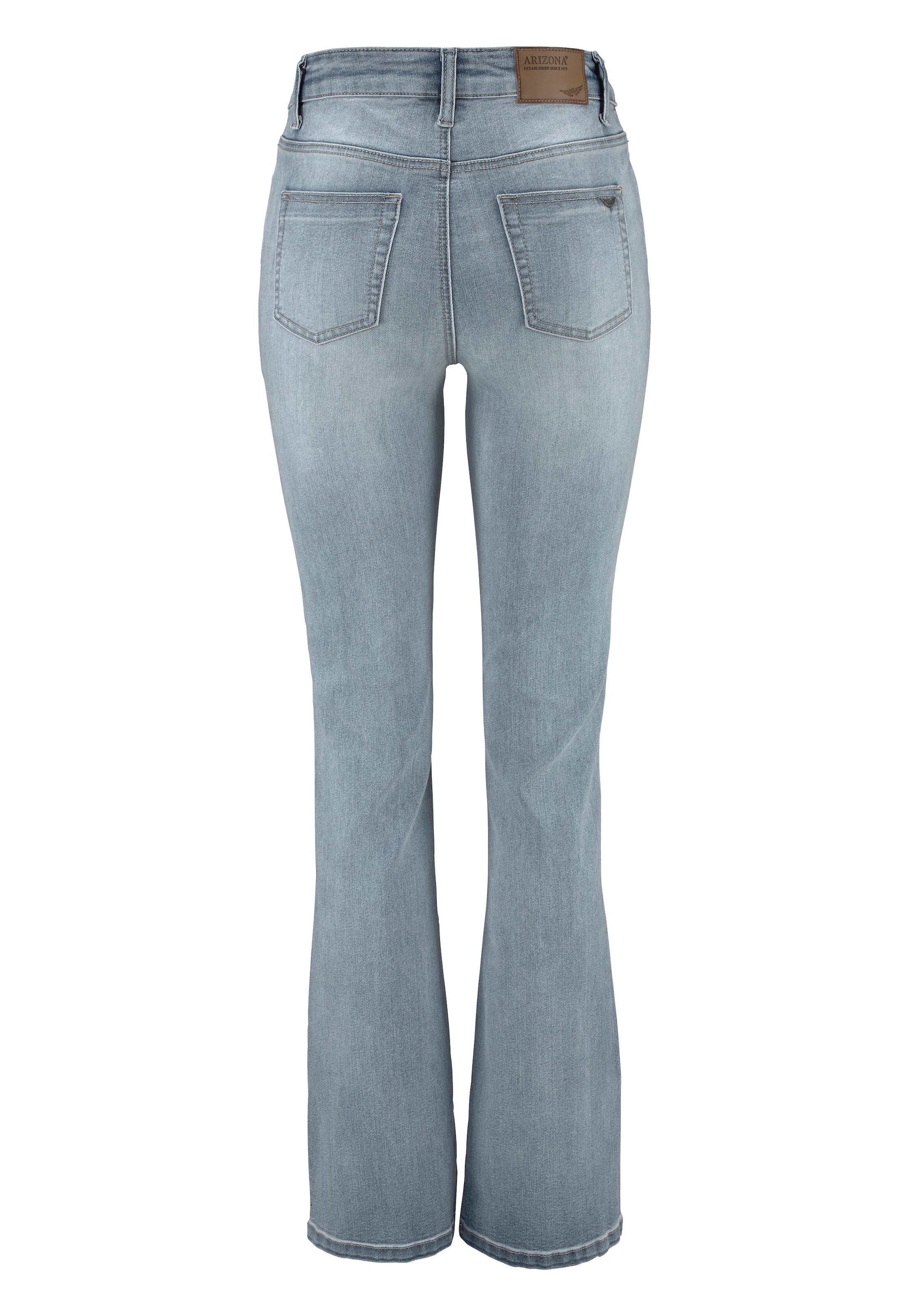 Arizona Bootcut-Jeans »Shaping«, elastische Passform, Bootcut-Beinform, Used-Waschung, hohe Taille