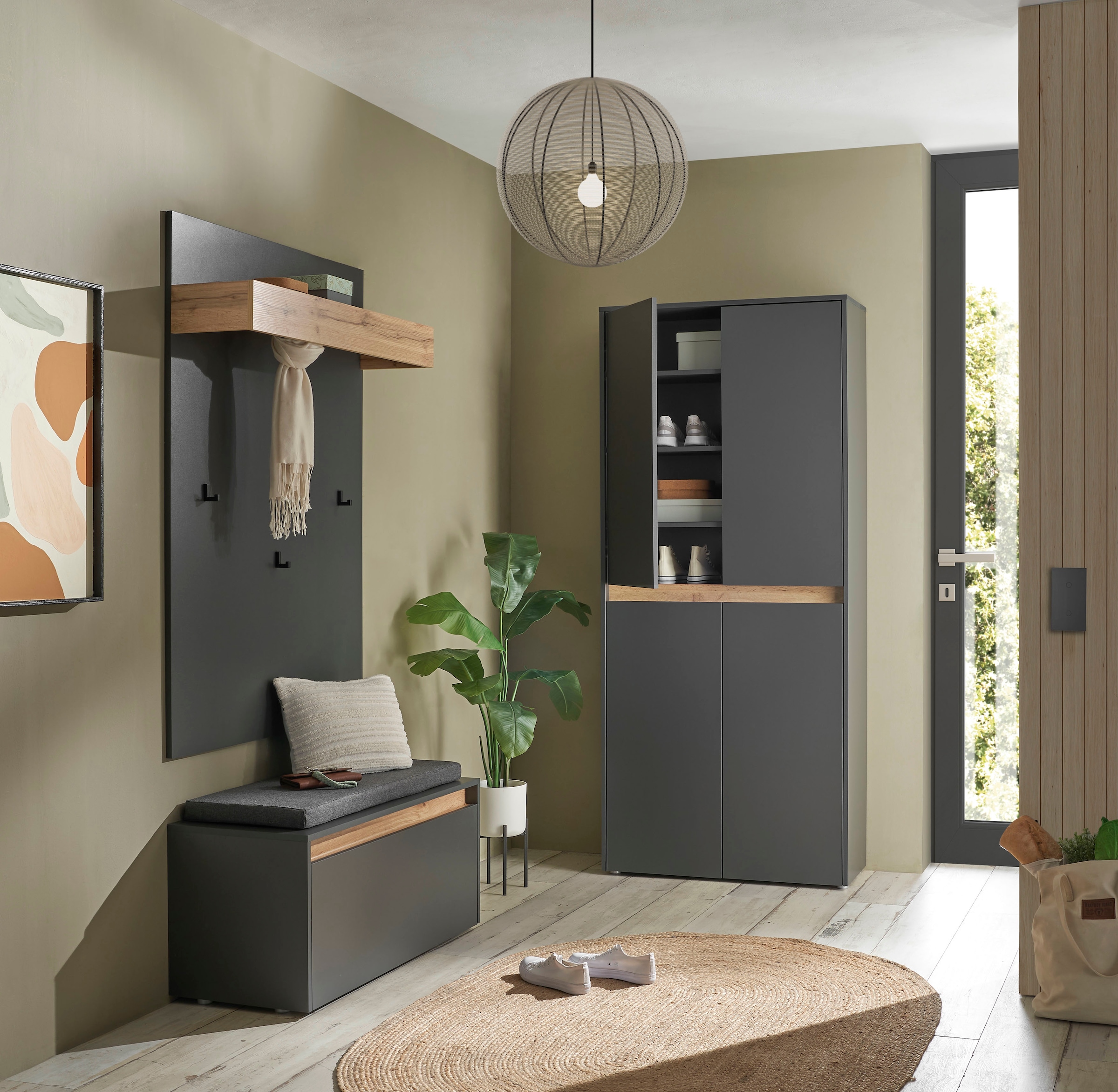 INOSIGN Schuhschrank »City/Giron, modernes Schuhregal, Schrank für 32 Schuhe, Schuhkommode« acht Schuhfächer, viel Stauraum, 93 cm breit