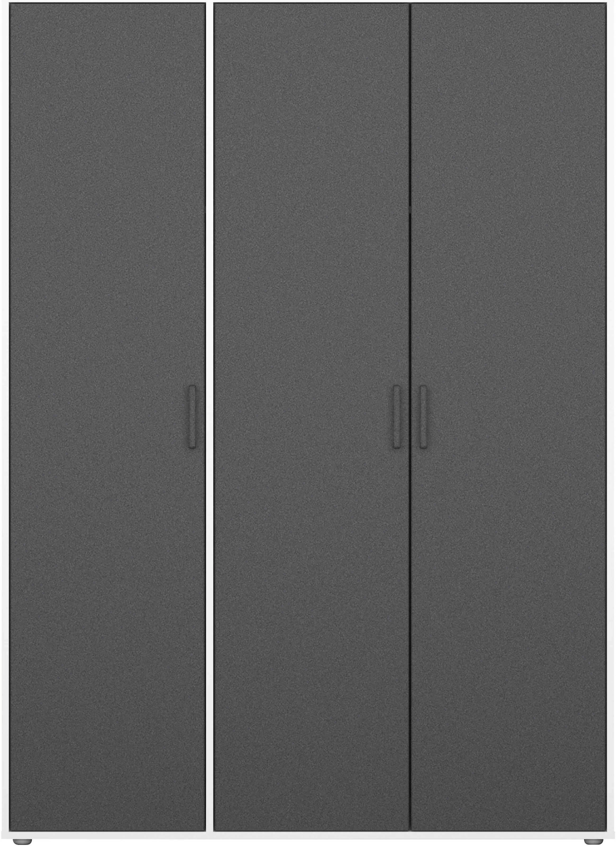 rauch Drehtürenschrank »Kleiderschrank Schrank Garderobe Wäscheschrank TOPSELLER VOYAGER«, (in 3 verschiedenen Ausstattungen BASIC/CLASSIC/PREMIUM), mit modernen Griffen in Graumetallic, viel Stauraum MADE IN GERMANY