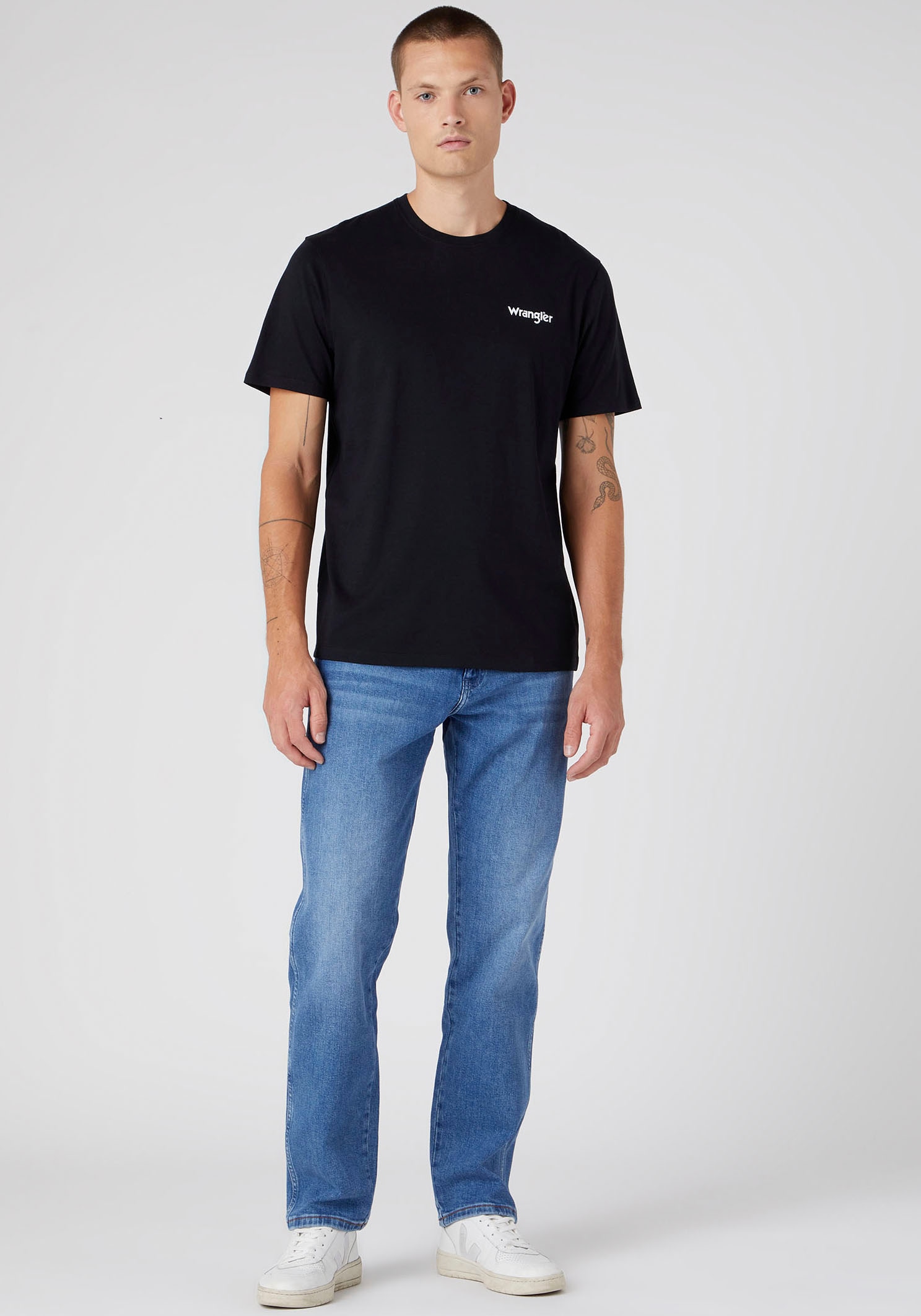 Wrangler T-Shirt »Sign Off«, (Set, 2 tlg., 2er-Pack)