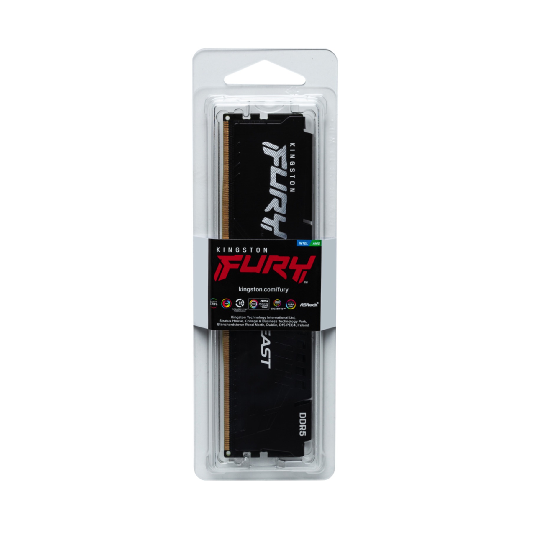 Kingston Arbeitsspeicher »32GB 5600MT/s DDR5 CL40 DIMM FURY Beast Black«