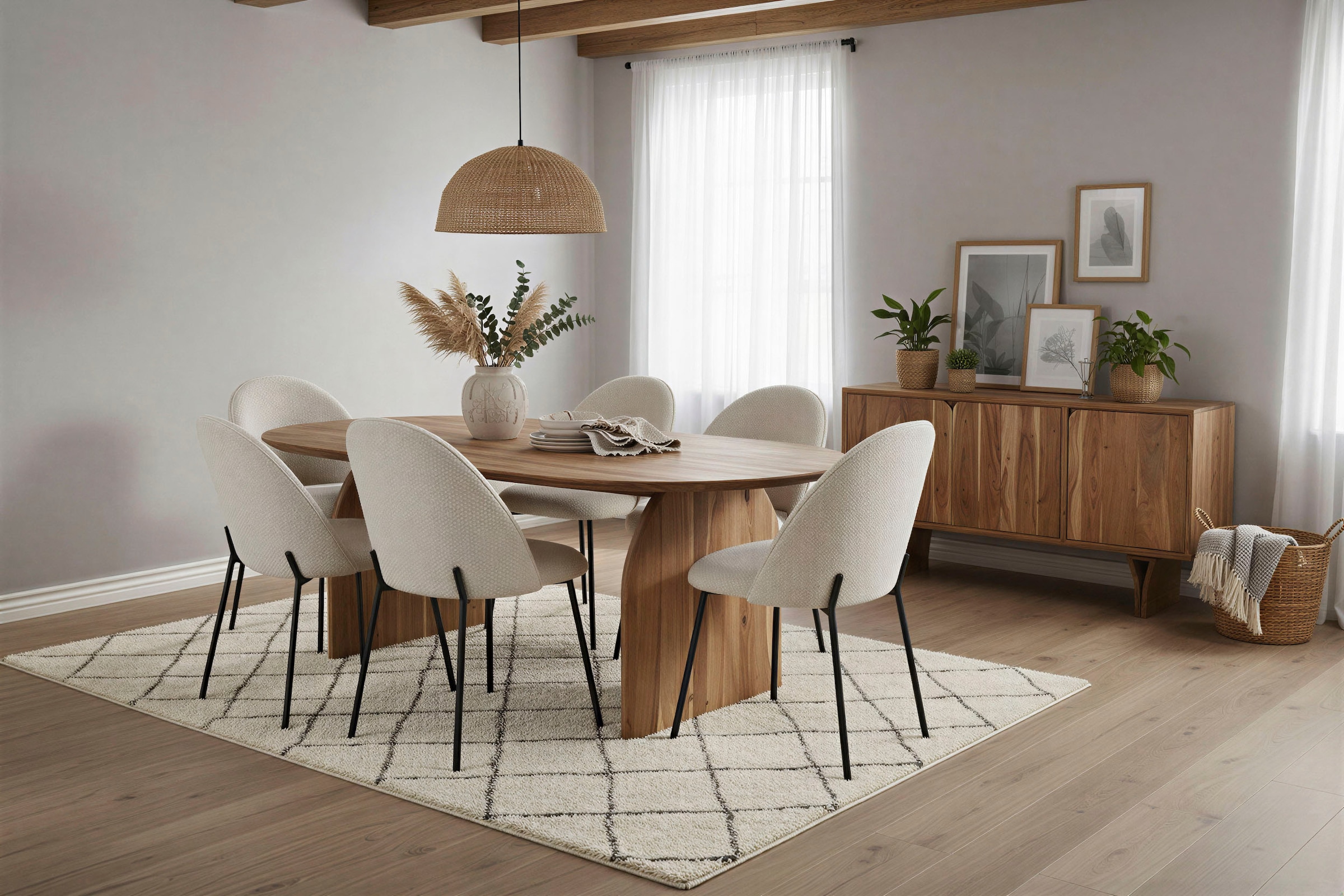 SIT Sideboard »ACACIA WAVE« 1 Stk. tlg. extravagantes Holzwangengestell