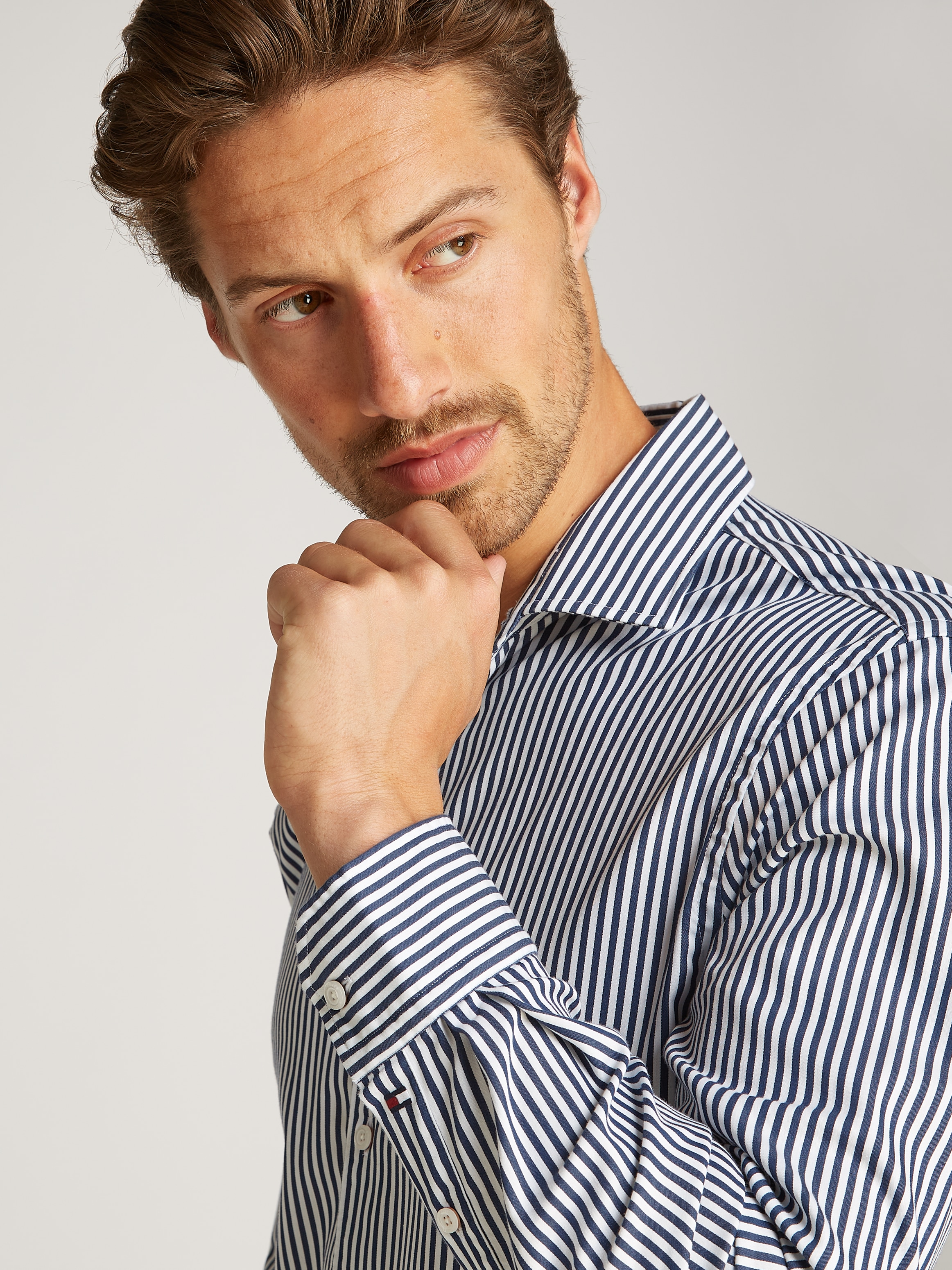 Tommy Hilfiger Langarmhemd »FLEX POPLIN CLASSIC STP RF SHIRT«, mit Sreifenmuster