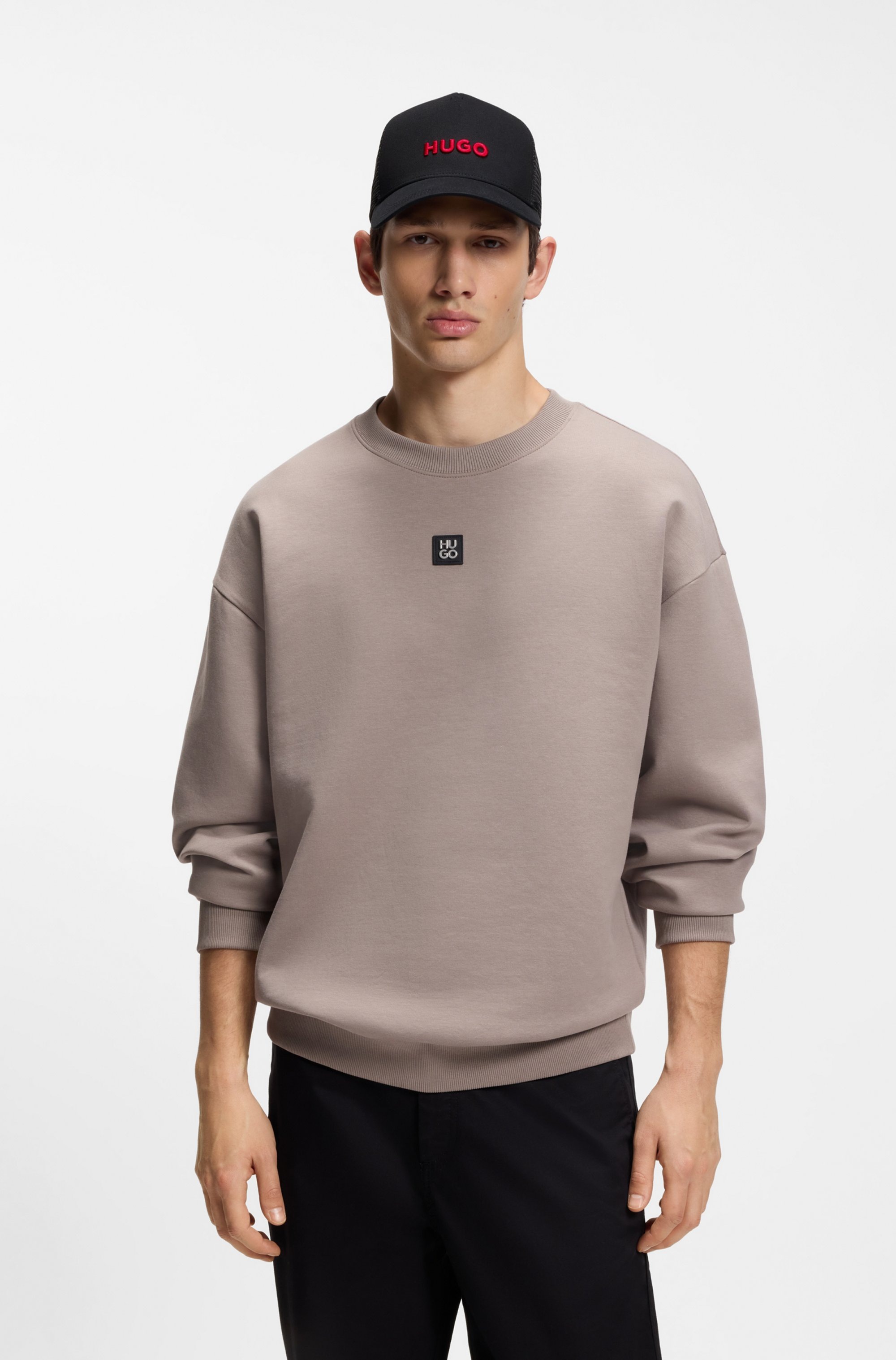 HUGO »Marsel-Trucker« aus Twill & Mesh mit 3D Logostickerei, unisex