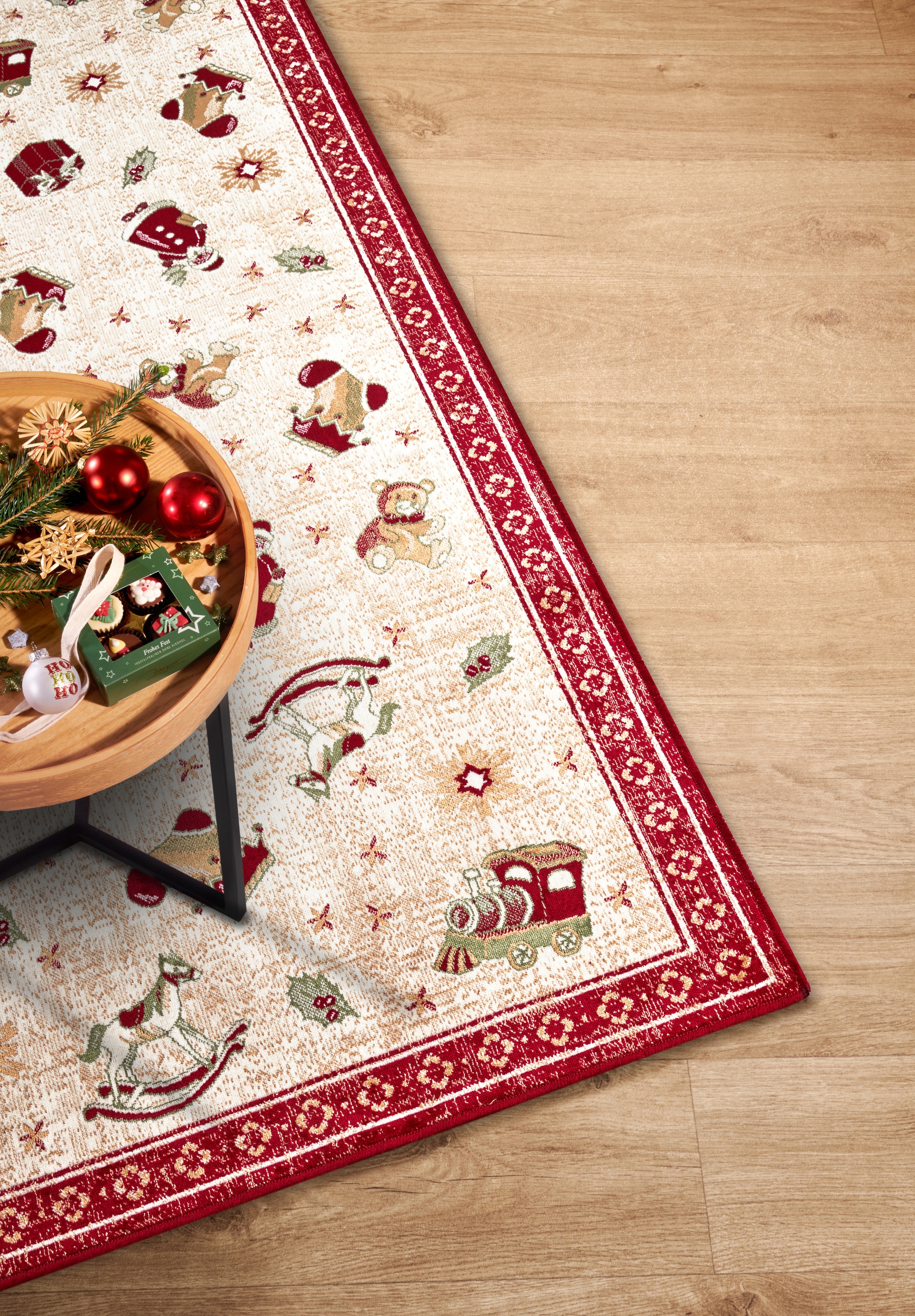 Villeroy & Boch Teppich »Nostalgic Shine Toy's Delight, eckig, rund und Läufer« rechteckig 6 mm Höhe Weihnachten, Wohnzimmer, Flur, Geschenk, Toys Delight, Dekoration