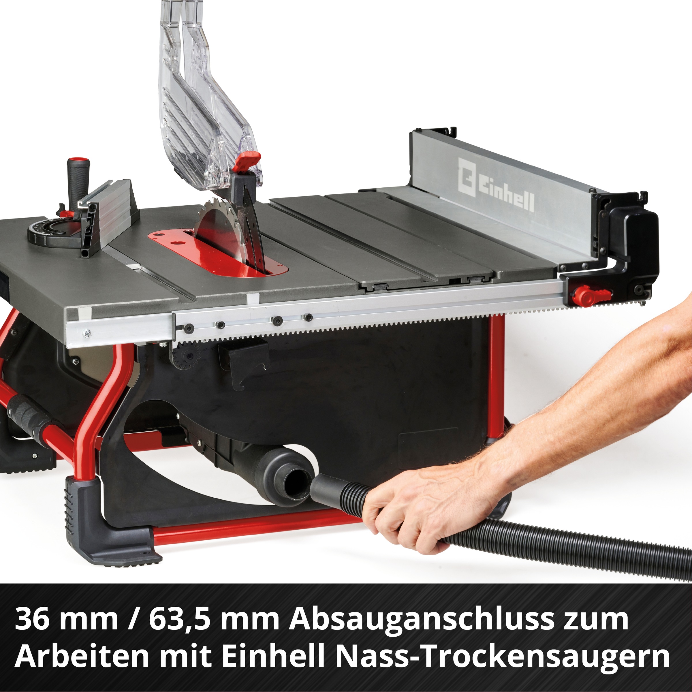 Einhell Tischkreissäge »TP-CC 10 T«, mit Arbeitstisch aus Aluminiumguss mit höhenverstellbarer Tischeinlage