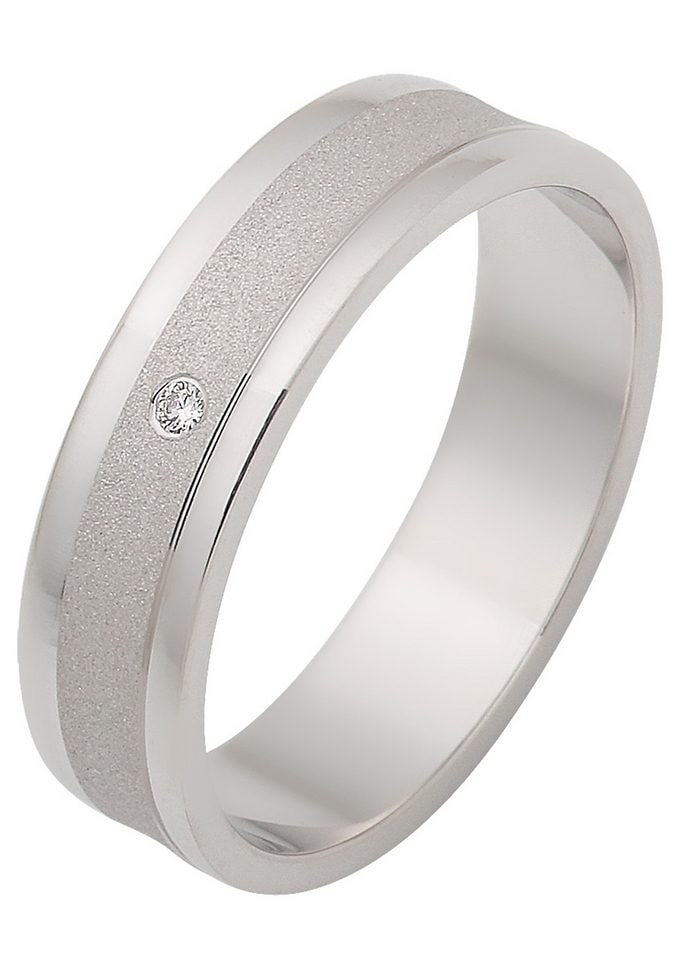 Firetti Trauring »Schmuck Geschenk Hochzeit Ehering Trauring "LIEBE"«, Made in Germany - wahlweise mit oder ohne Zirkonia (synth.)