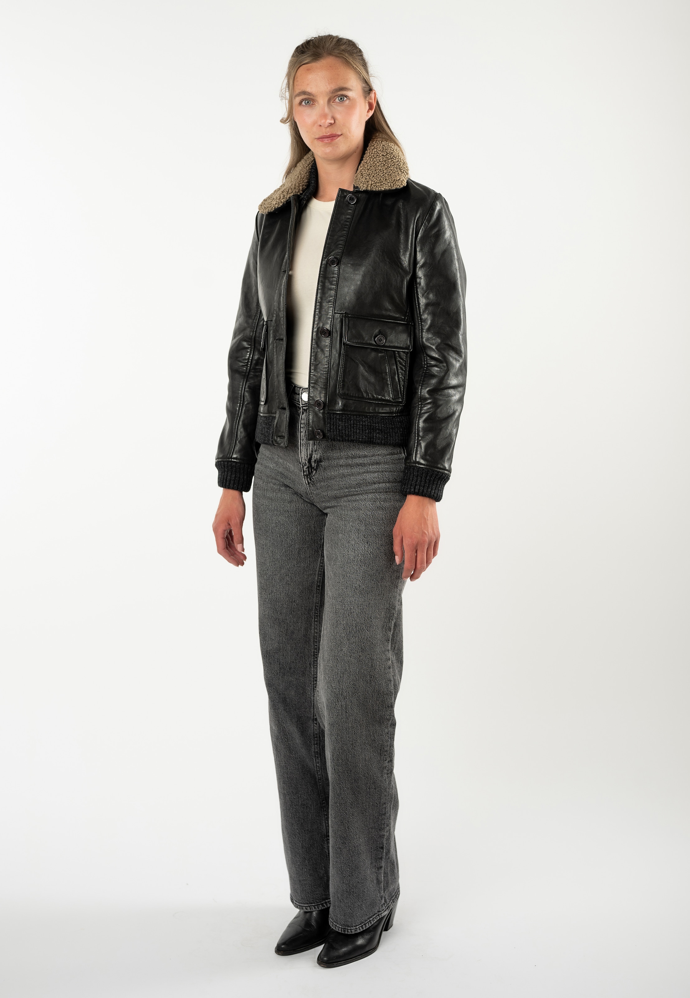 Mauritius Lederjacke »MWHiver« mit abnehmbarem Kragen