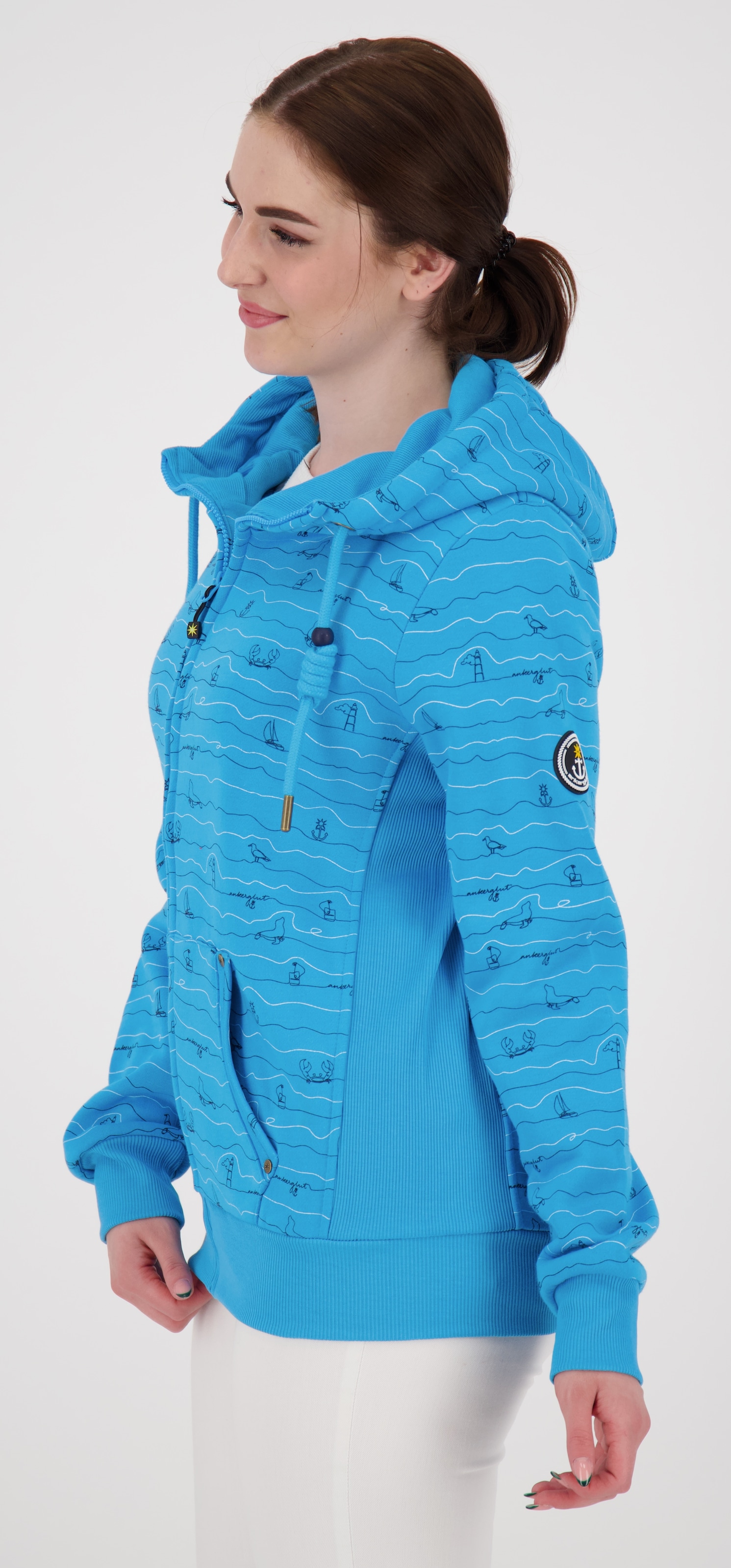 DEPROC Active Kapuzensweatshirt »ANKERGLUTWELLE«, Auch in Großen Größen erhältlich