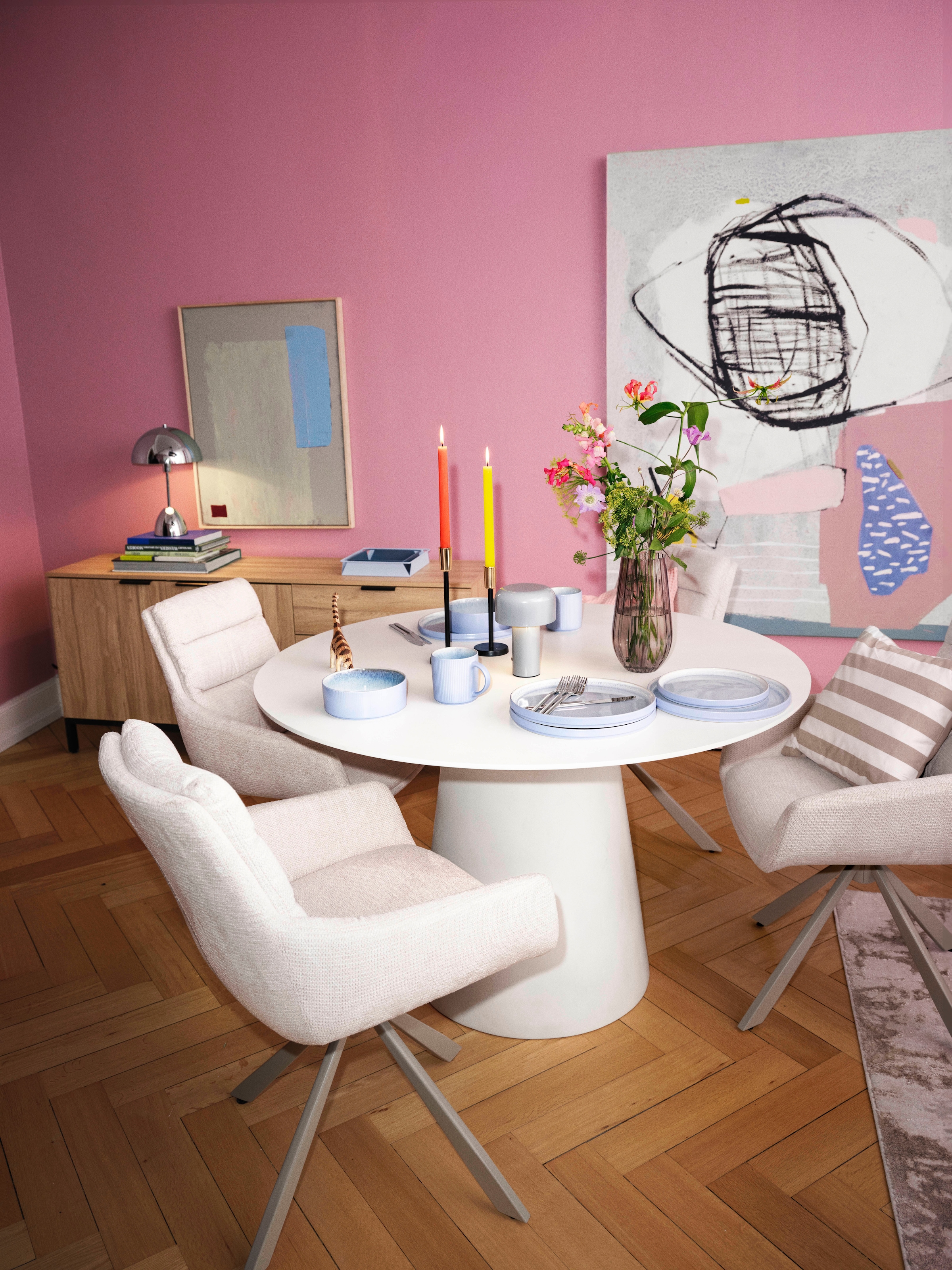 OTTO home Esstisch »Josselin« Zement-Optik, organischem Gestell und hochwertigen Materialien