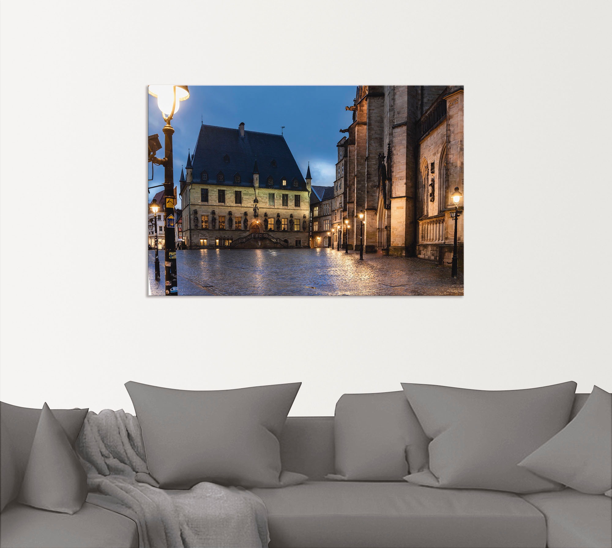 Artland Wandbild »Rathaus Osnabrück I«, Gebäude, (1 St.), als Alubild, Outdoorbild, Poster in verschied. Größen