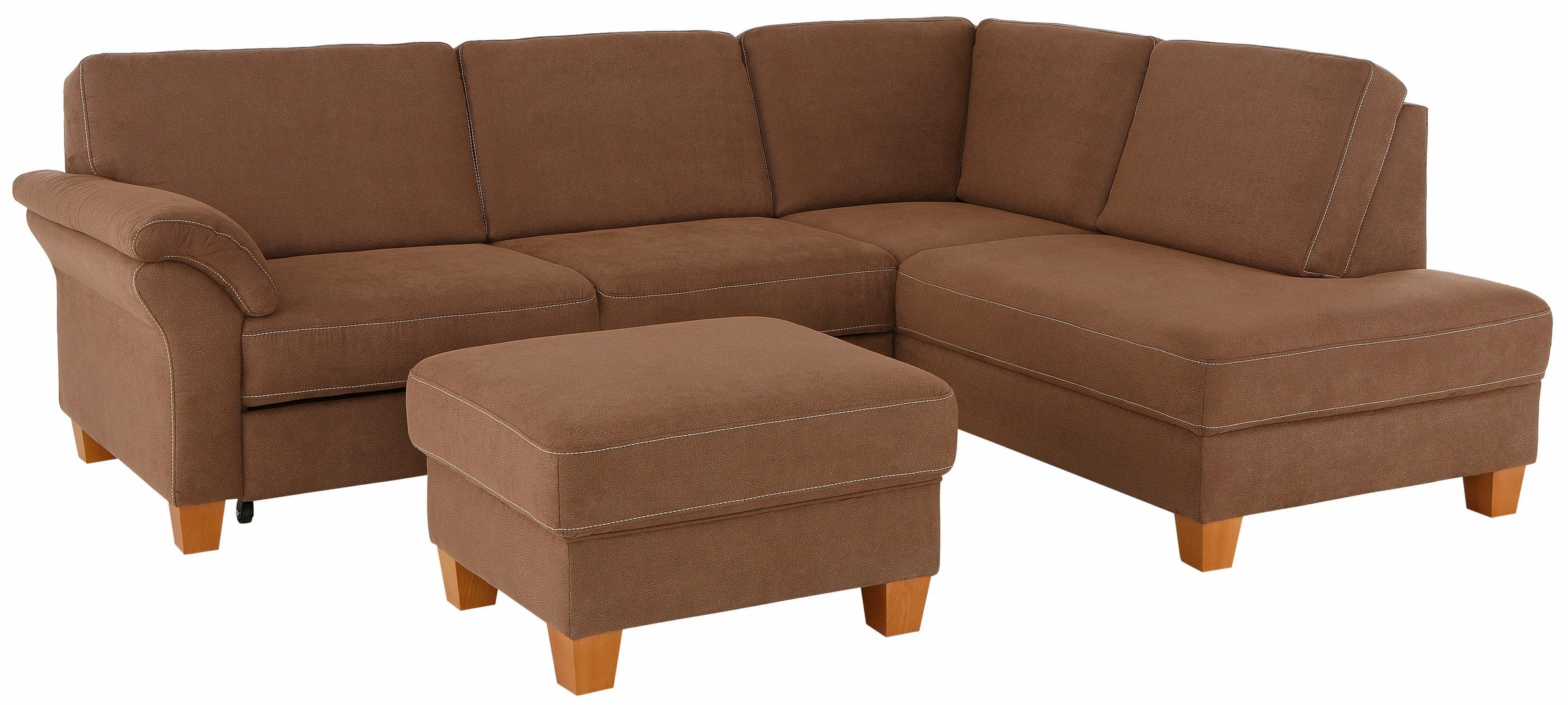 Home affaire Ecksofa »Borkum L-Form«, mit Federkern, wahlweise mit Bettfunktion