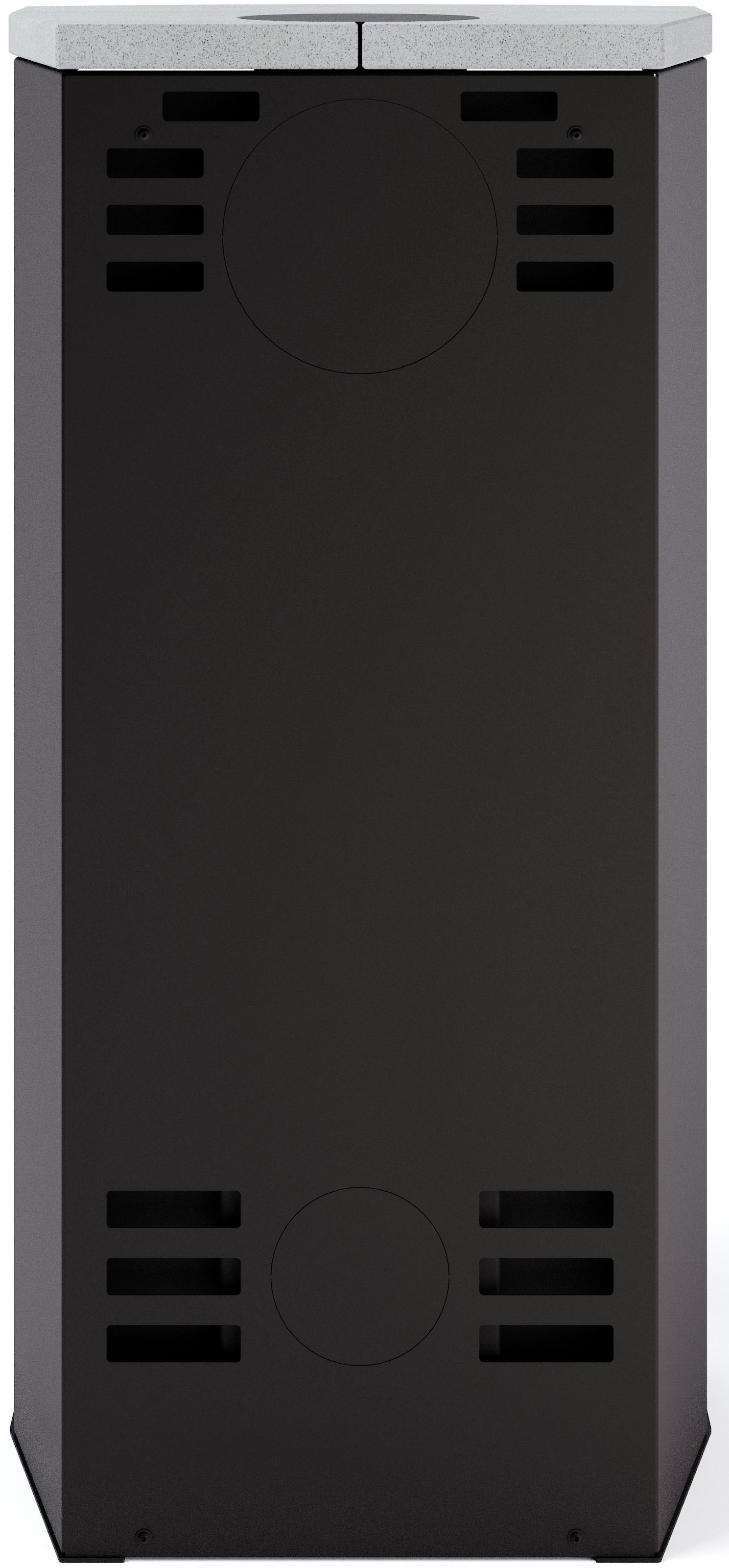 JUSTUS Kaminofen »Lara Stahl Schwarz Exklusiv« Aufstellort in deinem Zuhause, Top & Teefachstein