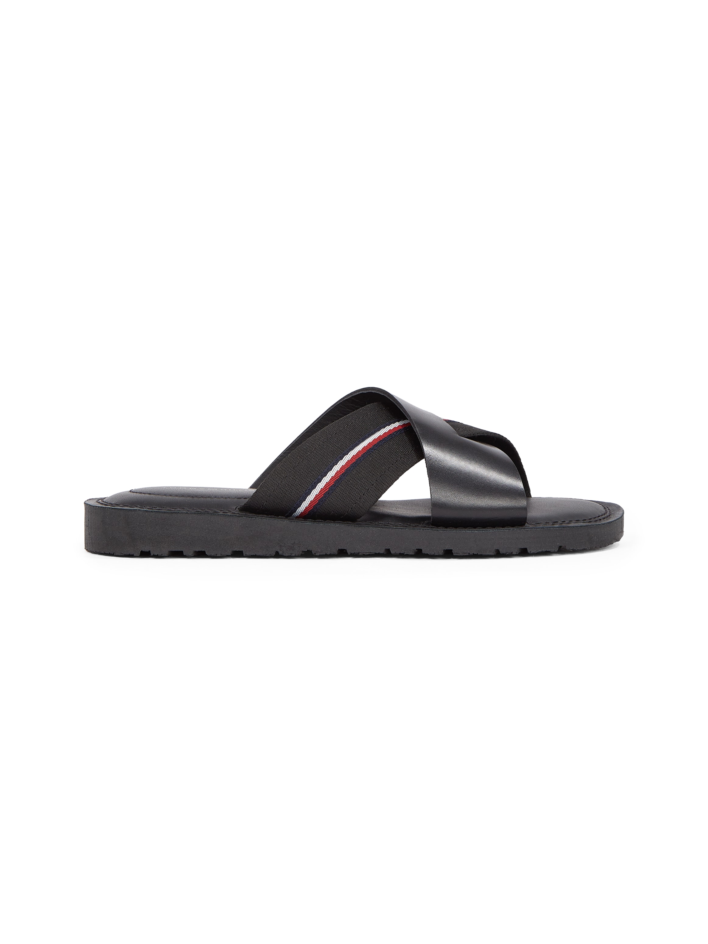Tommy Hilfiger Pantolette »CORE HILFIGER LH CRISS C SANDAL«, Sommerschuh, Flats, Schlappen mit gepolsterter Innensohle