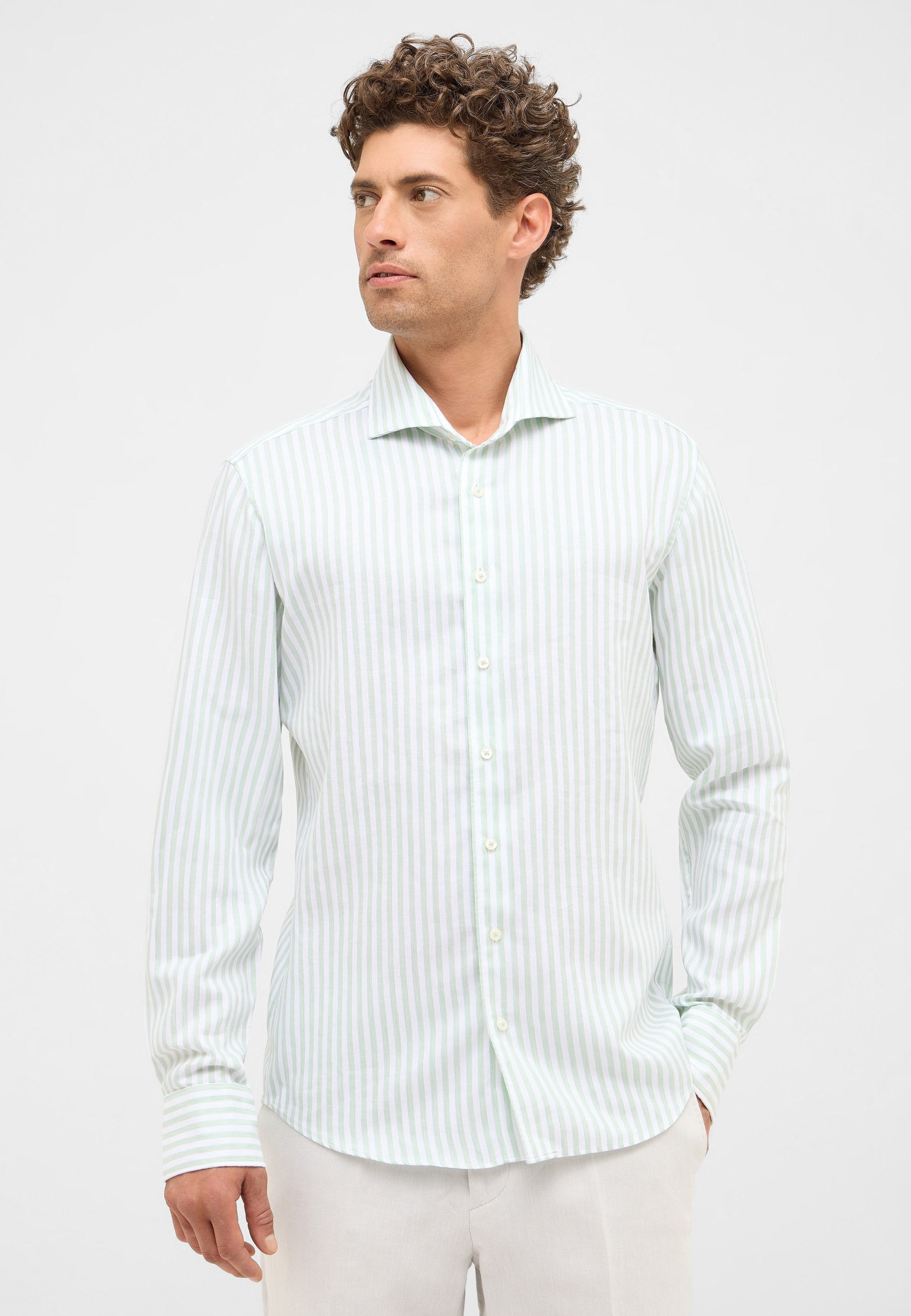 Eterna Langarmhemd »SLIM FIT« EASY IRON (bügelleicht)