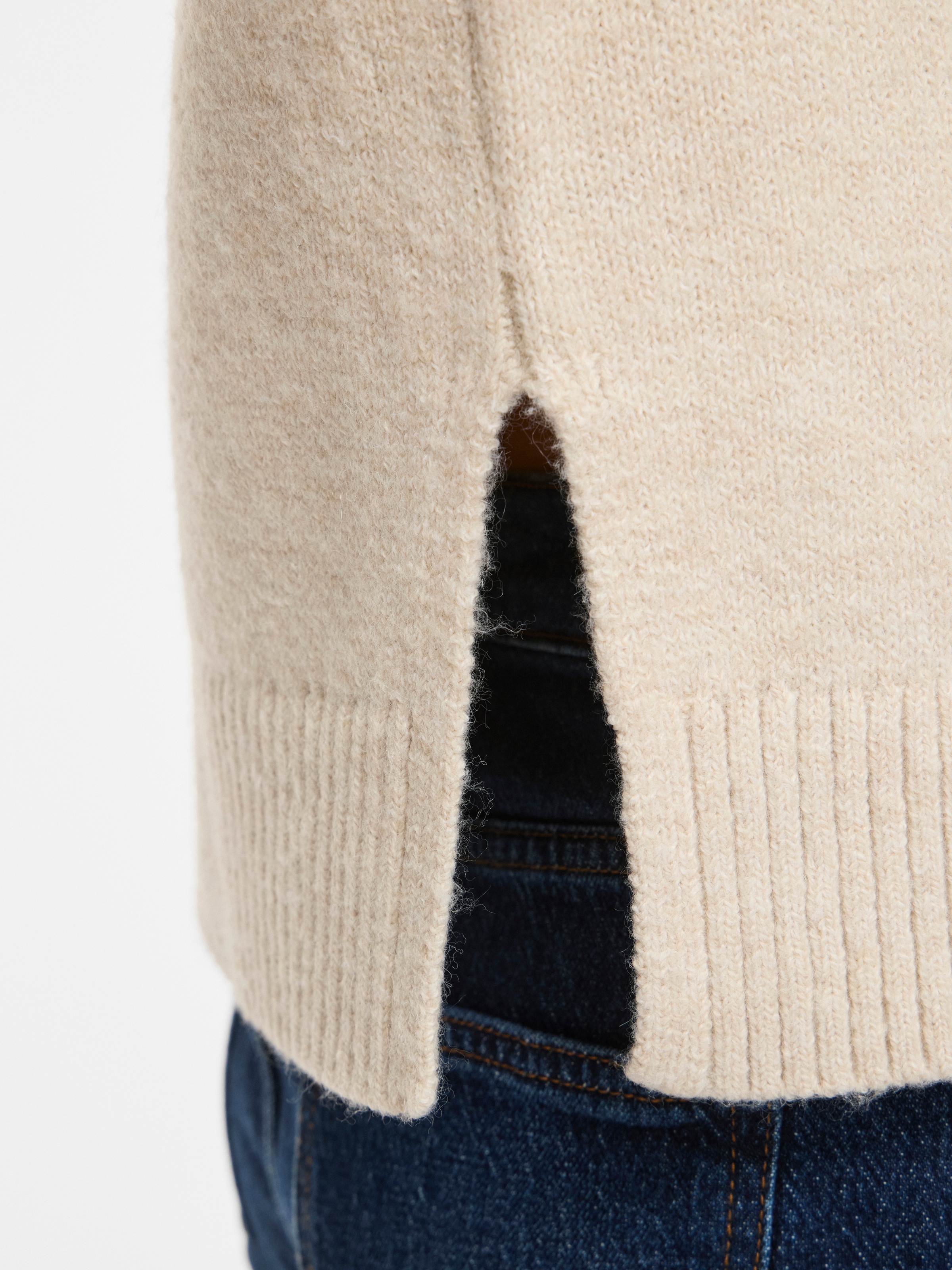 Vila Strickpullover »VISIA L/S HIGH NECK KNIT PULLOVER-NOOS« Materialmix, oversize