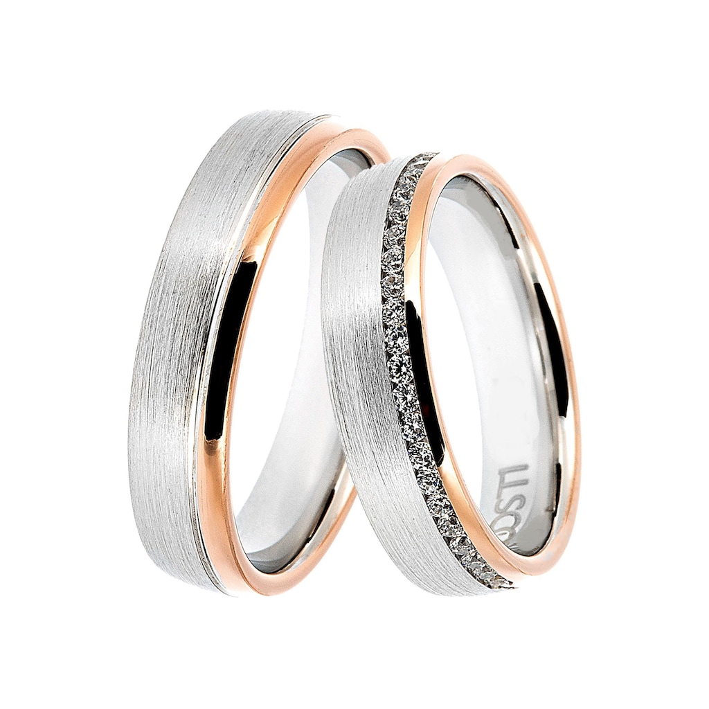 DOOSTI Trauring »Schmuck Geschenk Silber 925 Trauring Ehering Partnerring LIEBE«, Made in Germany - wahlweise mit oder ohne Zirkonia