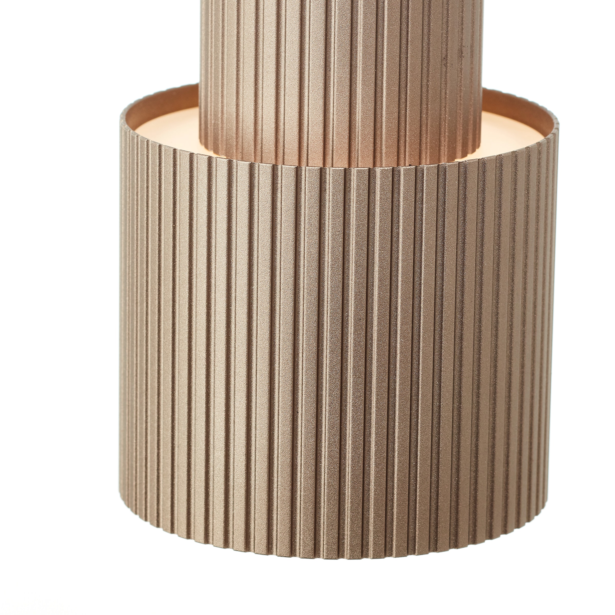 Brilliant Pendelleuchte »Cadiz«, 1 flammig, Leuchtmittel GU10 | ohne Leuchtmittel, 150 x 13 cm, GU10, kürzbar, Aluminium, matt schwarz/bronzefarben