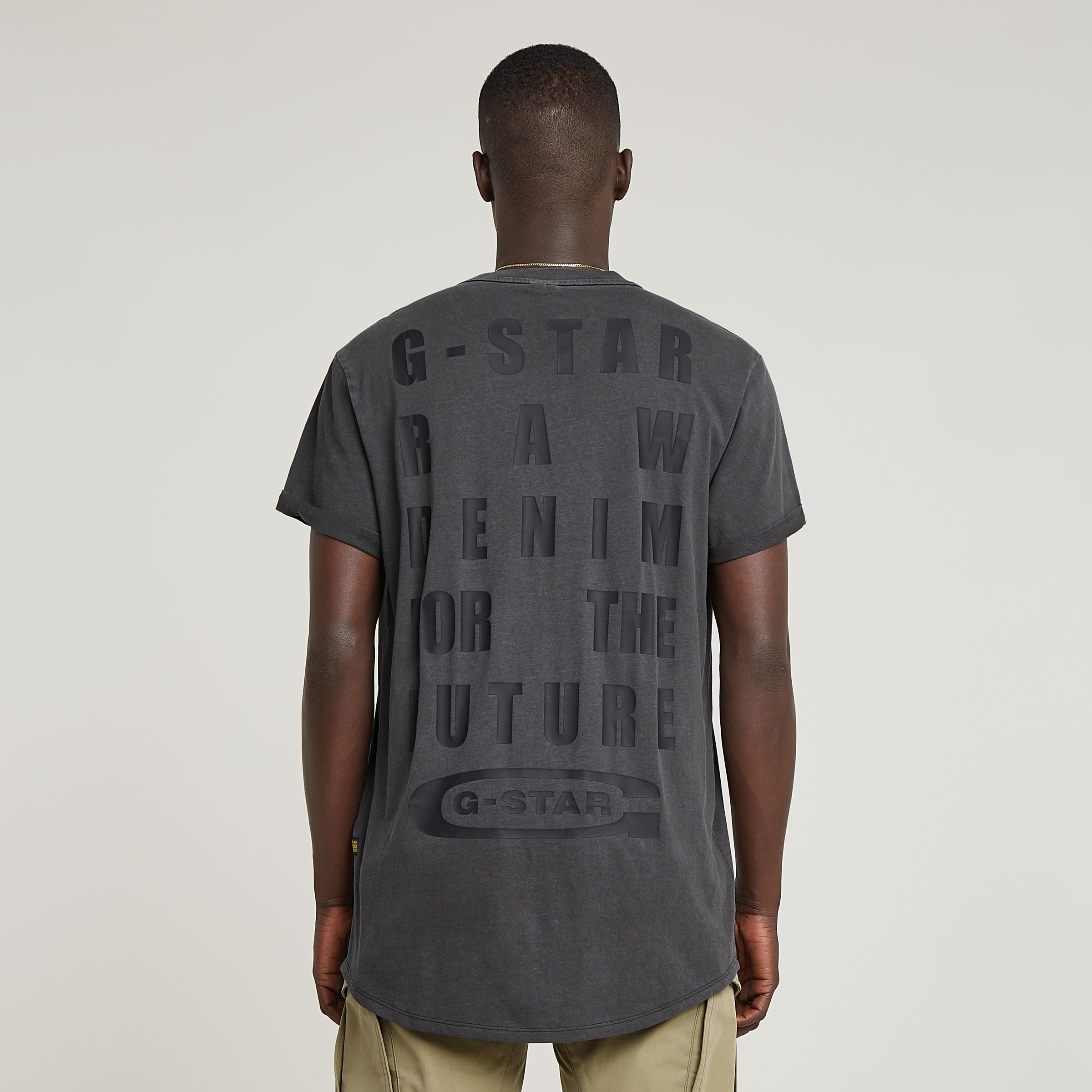 G-STAR T-Shirt »Text Back Overdyed Lash«, mit großem Backprint