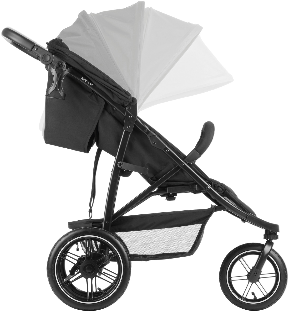 Hauck Kinder-Buggy »Dreiradbuggy, Rapid 3 Air, black«, 22 kg, mit schwenk/feststellbarem Vorderrad; Lufträder; bis 22 kg belastbar