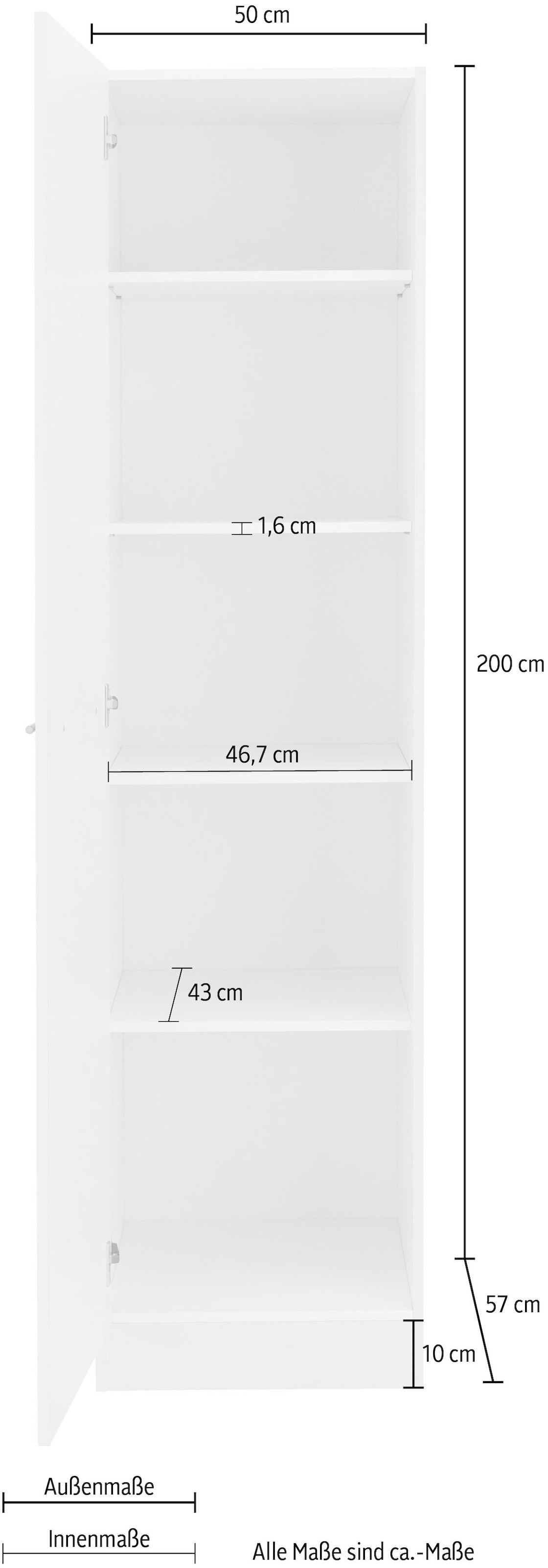 wiho Küchen Seitenschrank »Unna«, 50 cm breit