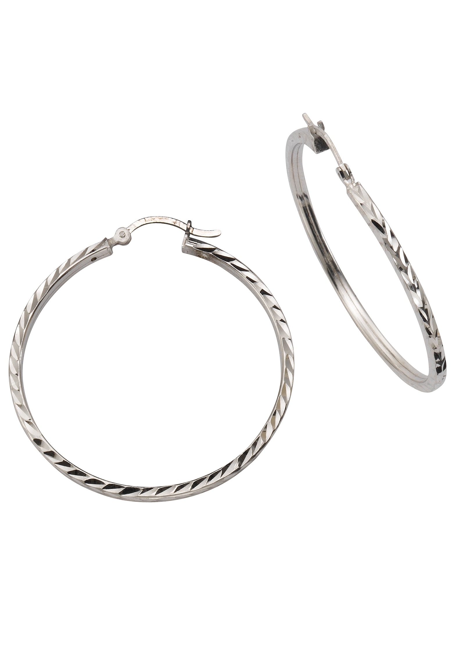 Firetti Paar Creolen »Schmuck Geschenk Silber 925 glänzendes Design diamantiert«