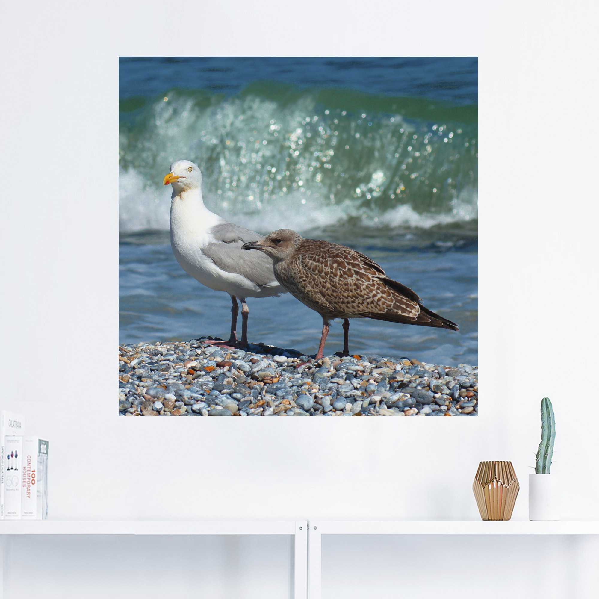 Artland Wandbild »Möwen in der Meeresbrandung«, Vögel, (1 St.), als Poster, Wandaufkleber in verschied. Größen
