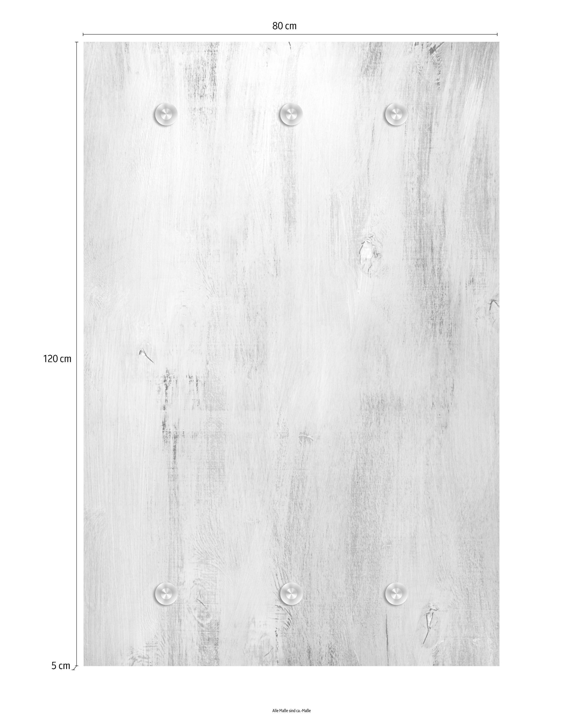 queence Garderobenleiste »Holzoptik«, mit 6 Haken, 80 x 120 cm