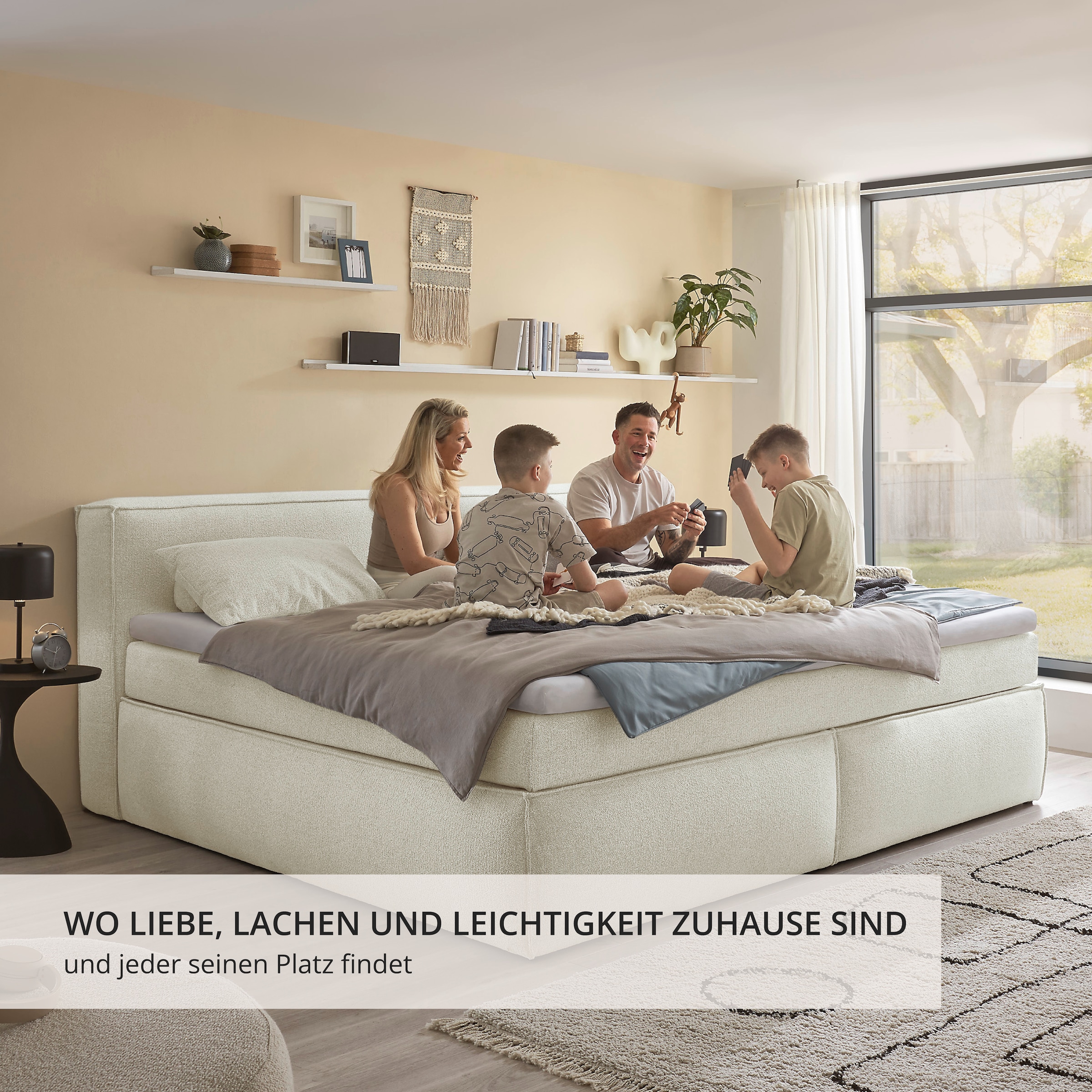 ED EXCITING DESIGN Boxspringbett »Sandon, Familienbett erhältlich in der Größe 240x200cm« in verschiedenen Farben erhältlich