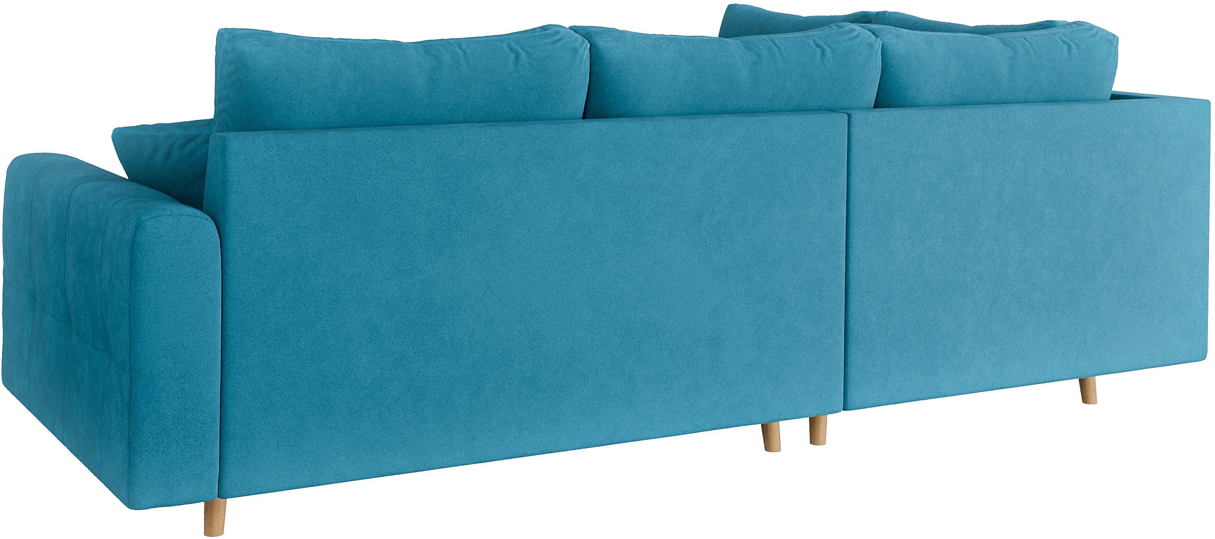 Home affaire Ecksofa »CHARRE L-Form mit Ottomane, Maße B/T/H: 231/161/81 cm«, feine Steppung, lose Rücken- und Zierkissen, auch in Cord und Bouclé