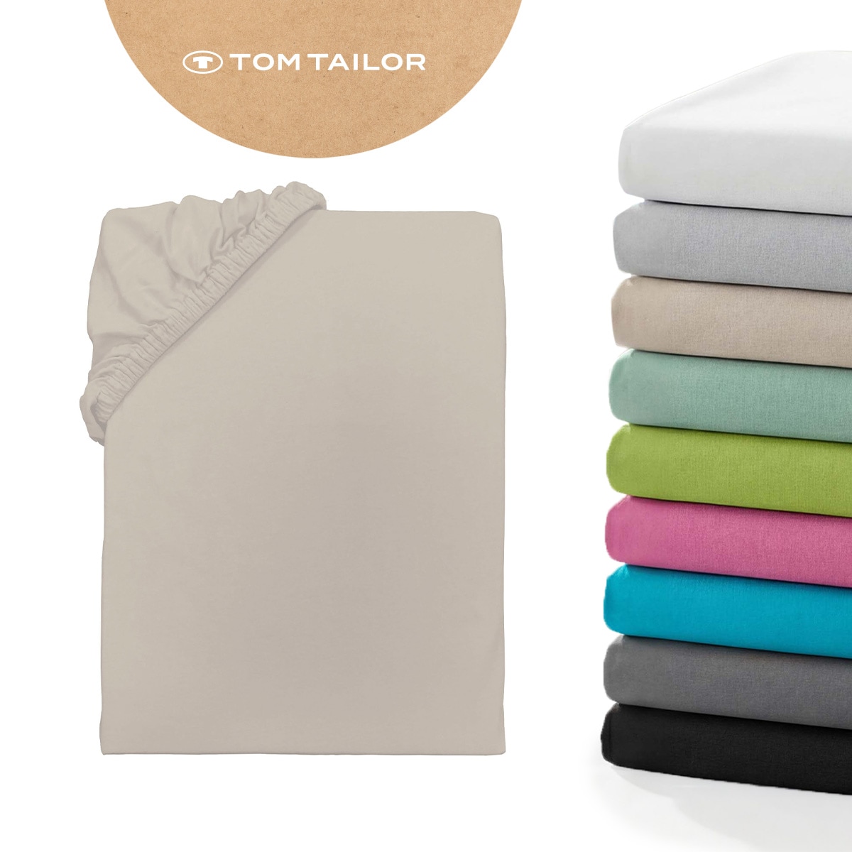 TOM TAILOR HOME Spannbettlaken »Tom Tailor Jersey« ab Größe 90x200 cm, Laken in hochwertiger Jersey Qualität
