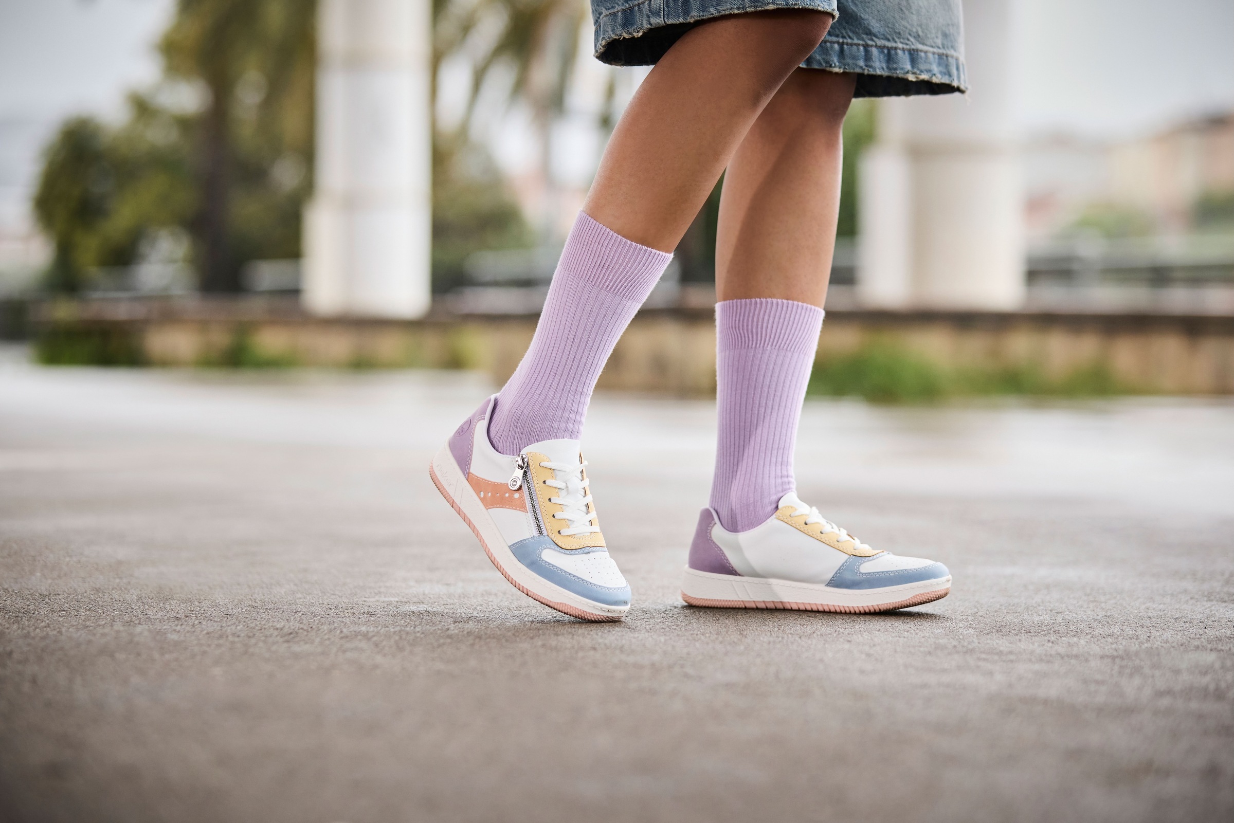 RIEKER Sport Sneaker, in aktueller Farbkombination, Freizeitschuh, Halbschuh, Schnürschuh