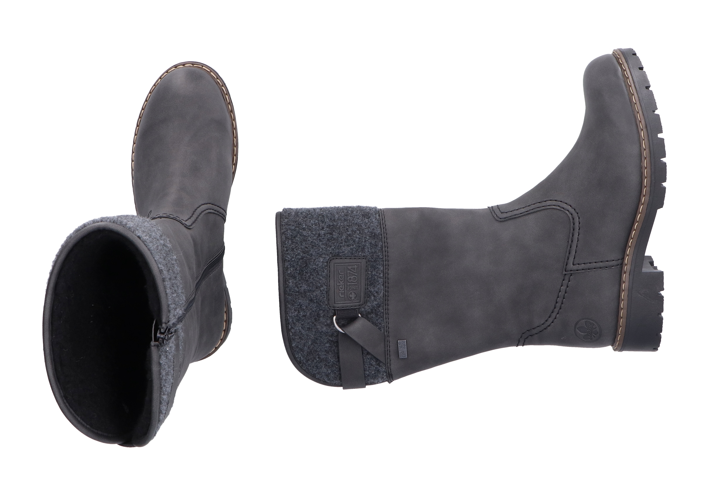 Rieker Winterstiefel, Boots, Blockabsatz, mit wasserabweisender riekerTEX-Membran