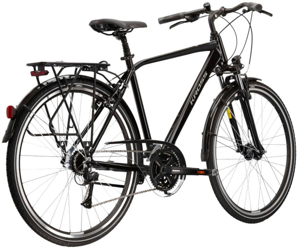 Kross Trekkingrad »Trekkingrad Trans 4.0 schwarz 21 Gänge«, 21 Gang, Shimano, ACERA T3000 Schaltwerk, Kettenschaltung