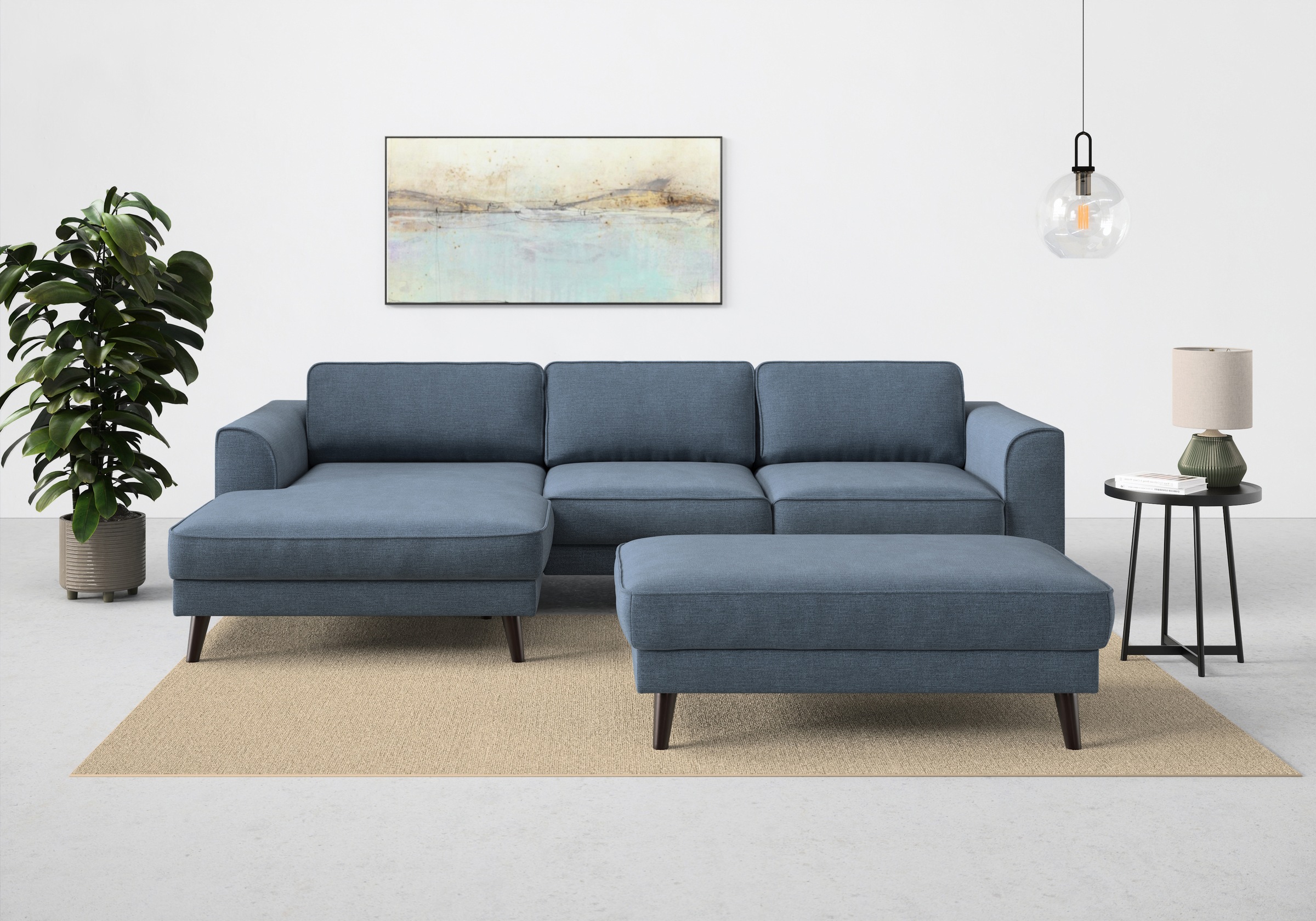 TRENDMANUFAKTUR Ecksofa »Lumber Jack, elegantes Designsofa, zeitlos modern, hoher Sitzkomfort«, wahlweise mit Bettfunktion u. Bettkasten, L-Form